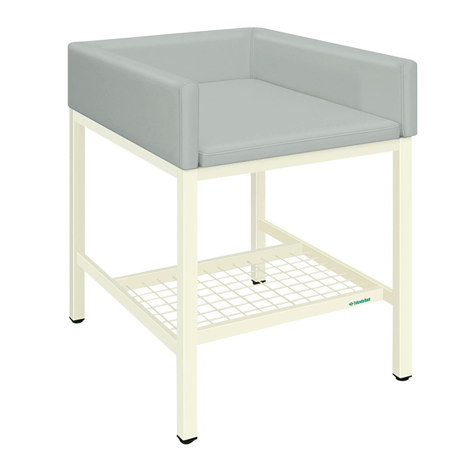 オムツ交換台(縦型) 24-7426-0009 ビニルレザーグレー 高田ベッド製作所 TB-721-01(75X90X103)