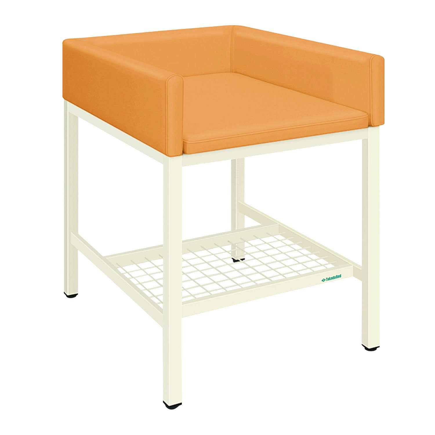 オムツ交換台(縦型) 24-7426-0010 ビニルレザーオレンジ 高田ベッド製作所 TB-721-01(75X90X103)