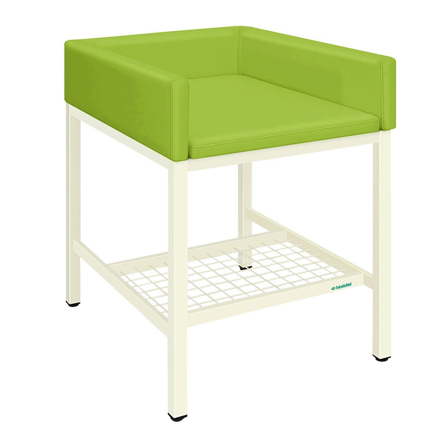 オムツ交換台(縦型) 24-7426-0011 ビニルレザー抹茶 高田ベッド製作所 TB-721-01(75X90X103)