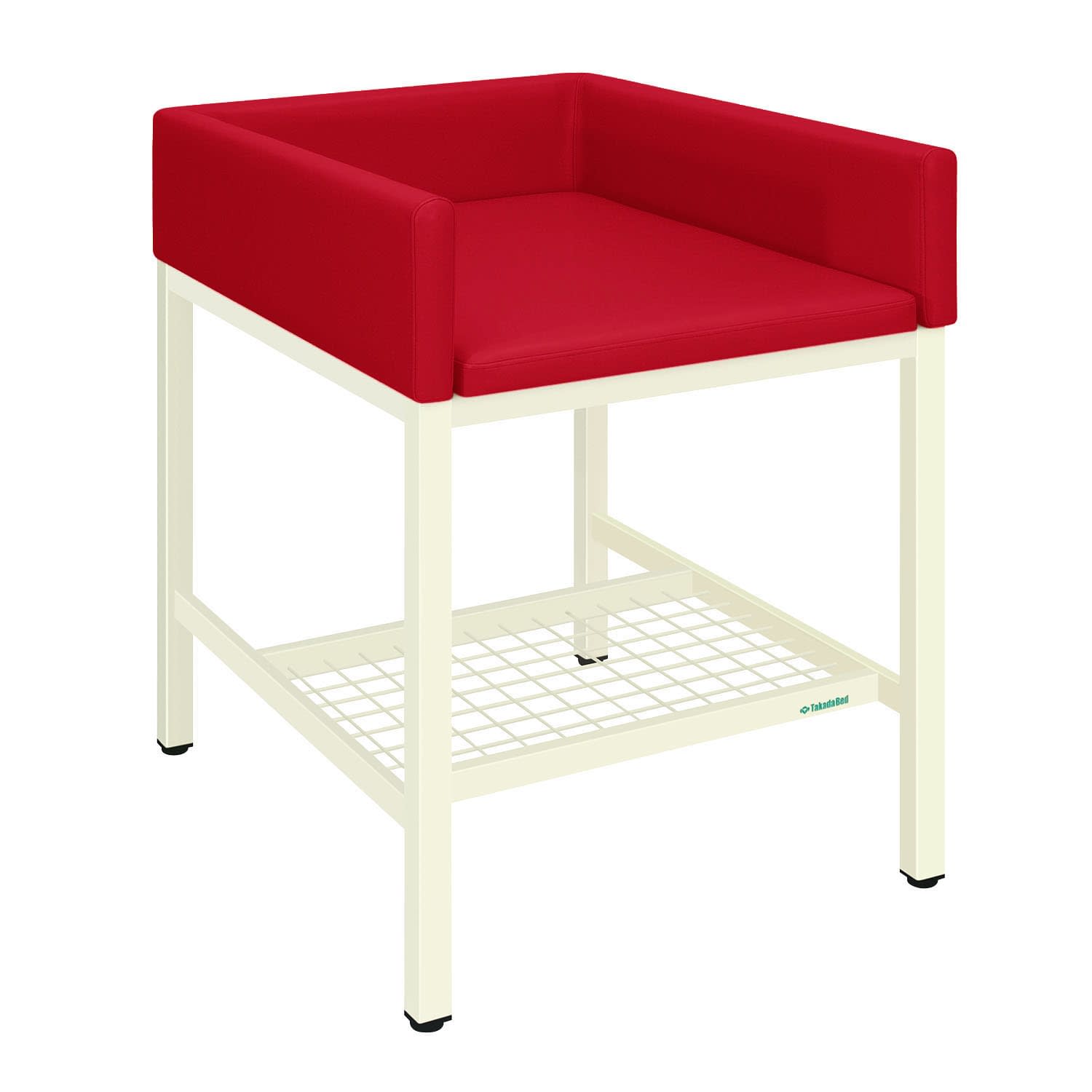 オムツ交換台(縦型) 24-7426-0014 ビニルレザーレッド 高田ベッド製作所 TB-721-01(75X90X103)