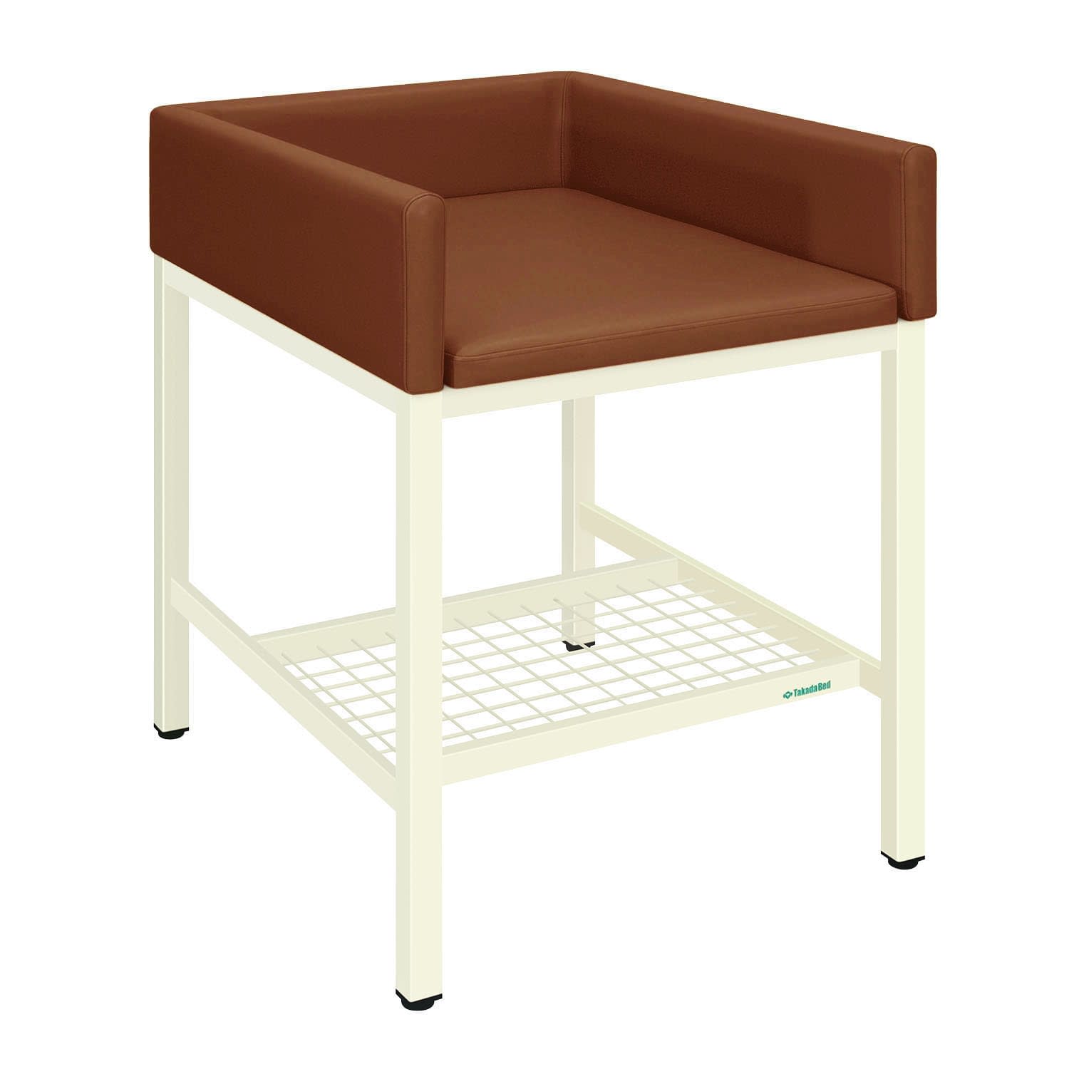 オムツ交換台(縦型) 24-7426-0017 ビニルレザーライトブラウン 高田ベッド製作所 TB-721-01(75X90X103)