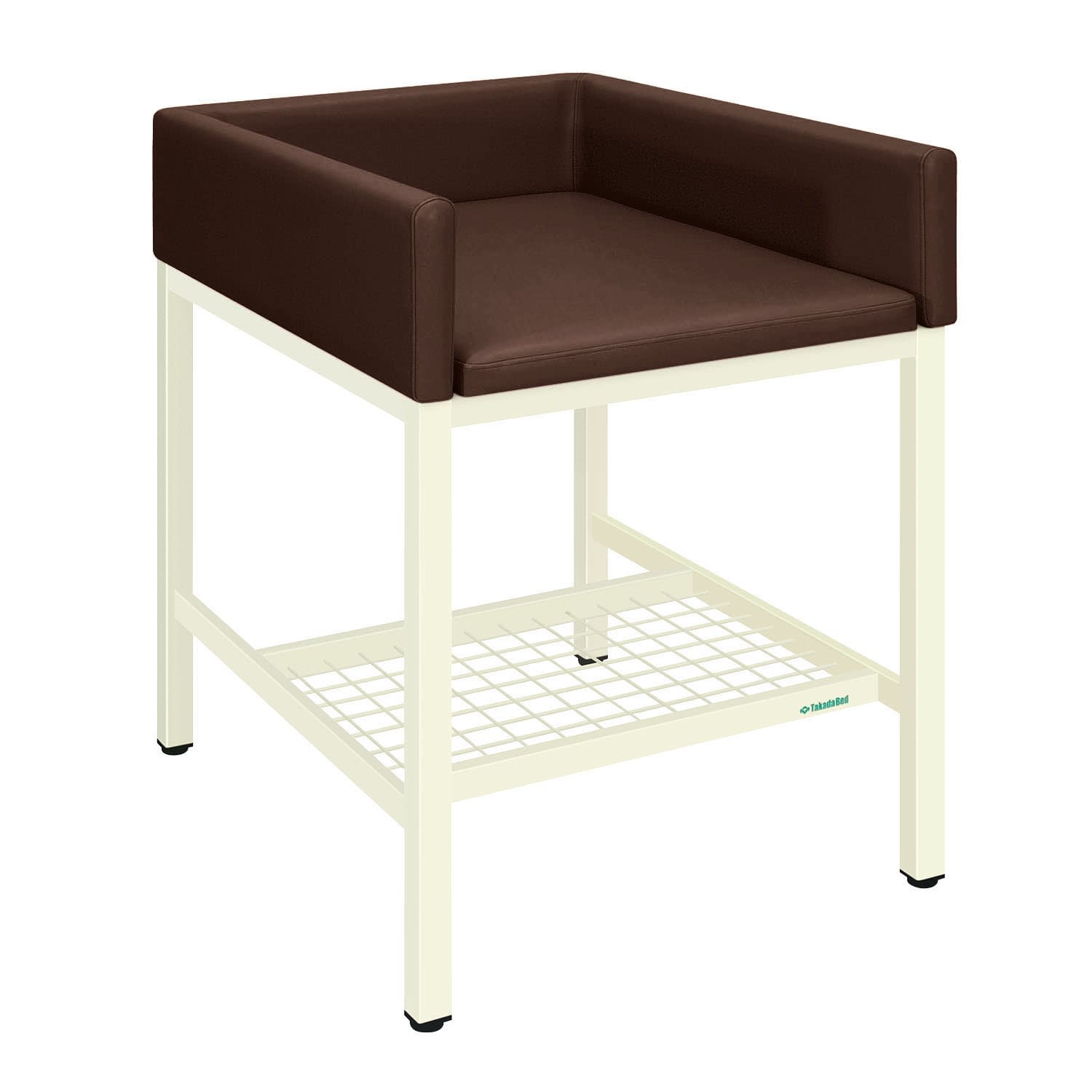 オムツ交換台(縦型) 24-7426-0104 ビニルレザー茶 高田ベッド製作所 TB-721-01(75X90X108)