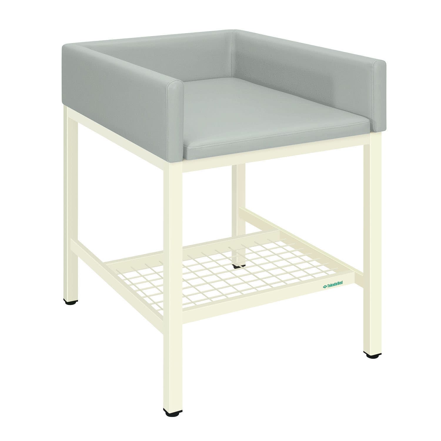 オムツ交換台(縦型) 24-7426-0109 ビニルレザーグレー 高田ベッド製作所 TB-721-01(75X90X108)