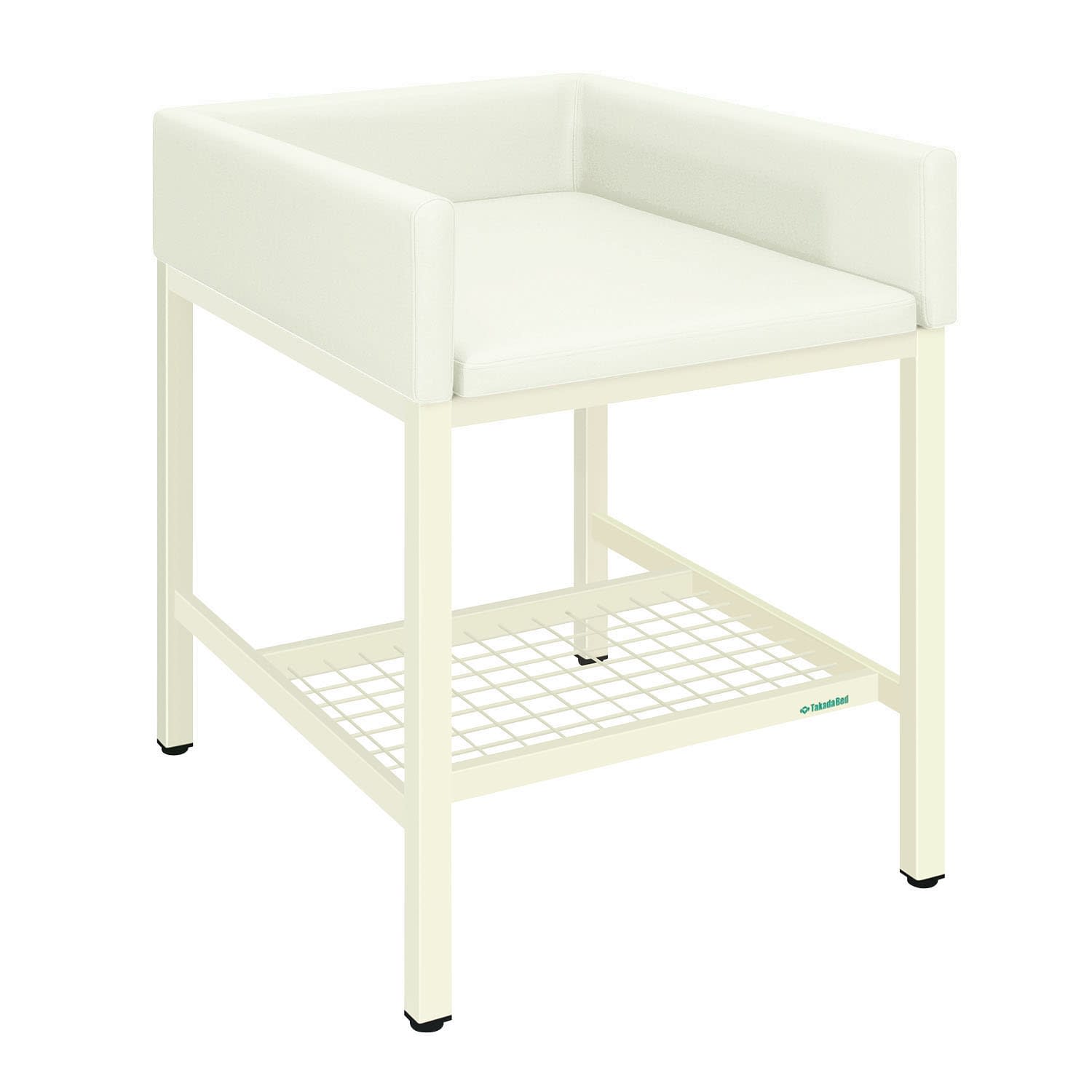 オムツ交換台(縦型) 24-7426-0201 ビニルレザー白 高田ベッド製作所 TB-721-01(80X95X103)