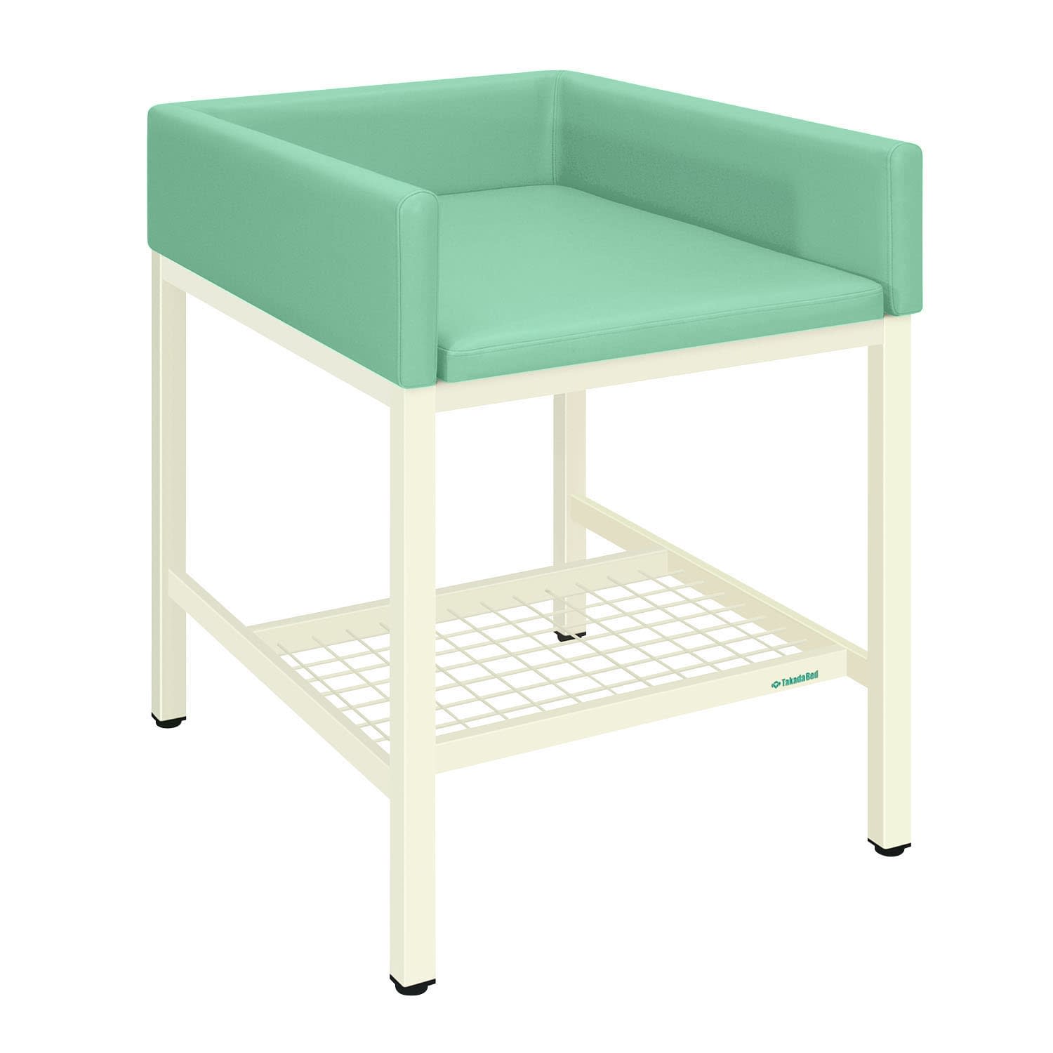 オムツ交換台(縦型) 24-7426-0205 ビニルレザーライトグリーン 高田ベッド製作所 TB-721-01(80X95X103)
