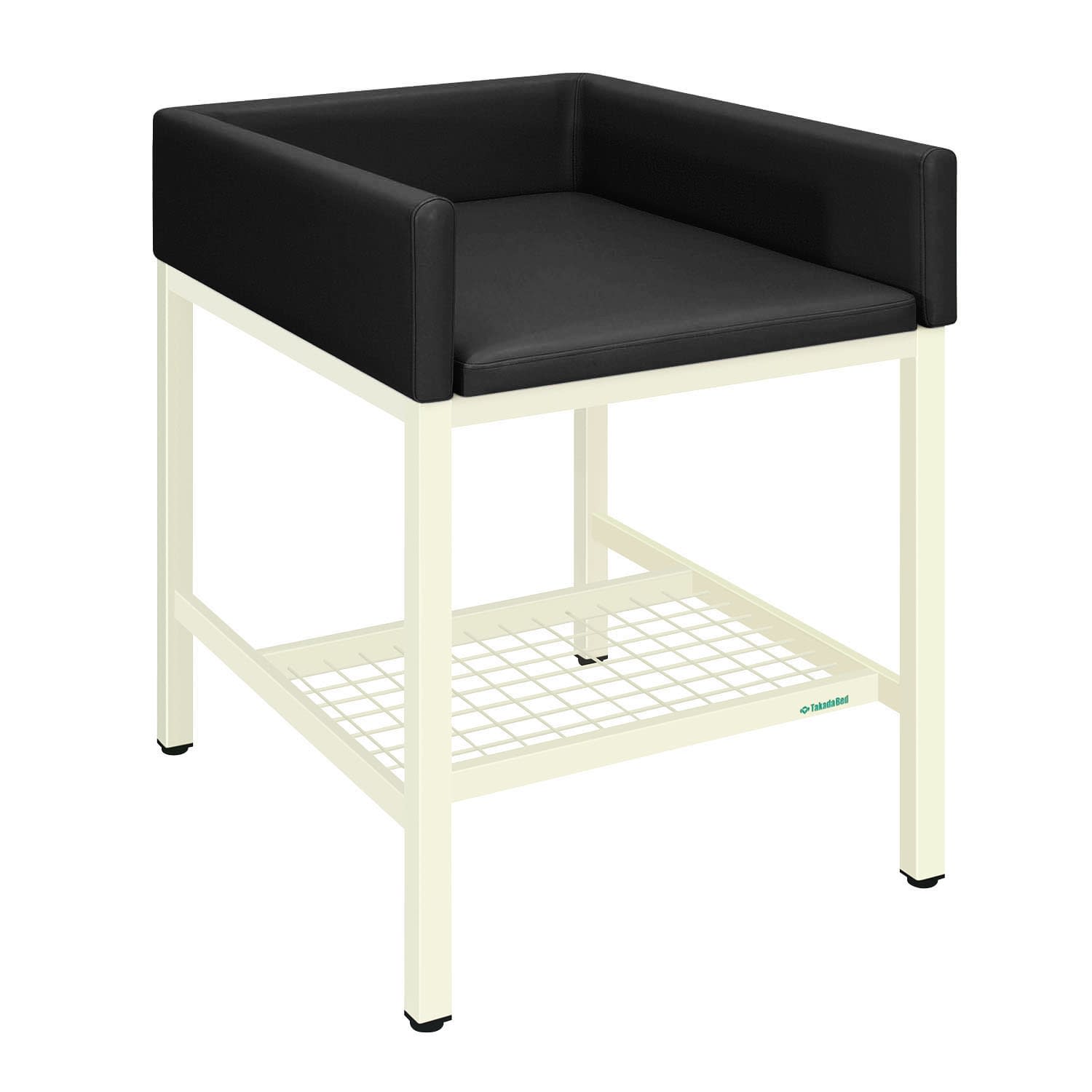 オムツ交換台(縦型) 24-7426-0303 ビニルレザー黒 高田ベッド製作所 TB-721-01(80X95X108)