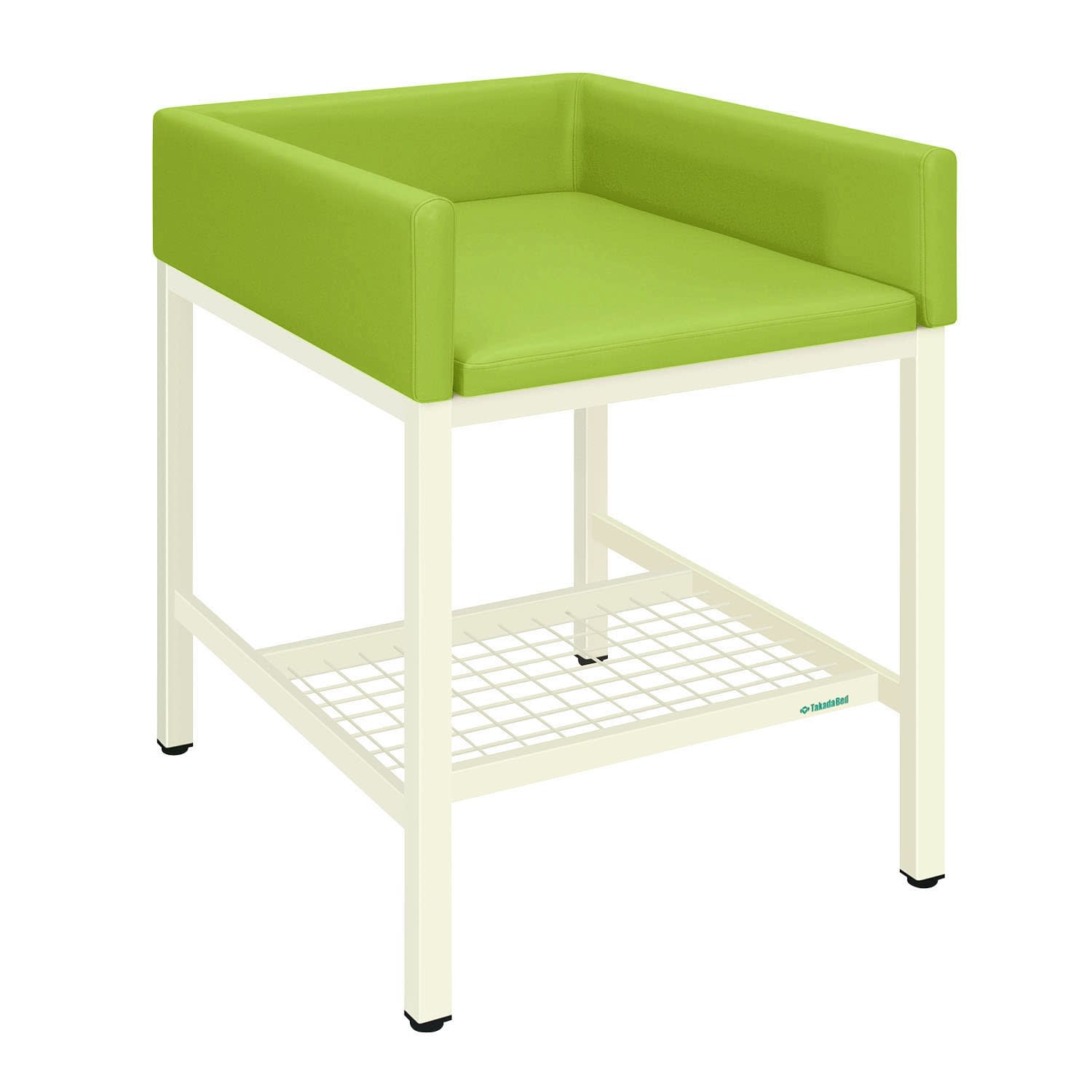 オムツ交換台(縦型) 24-7426-0311 ビニルレザー抹茶 高田ベッド製作所 TB-721-01(80X95X108)