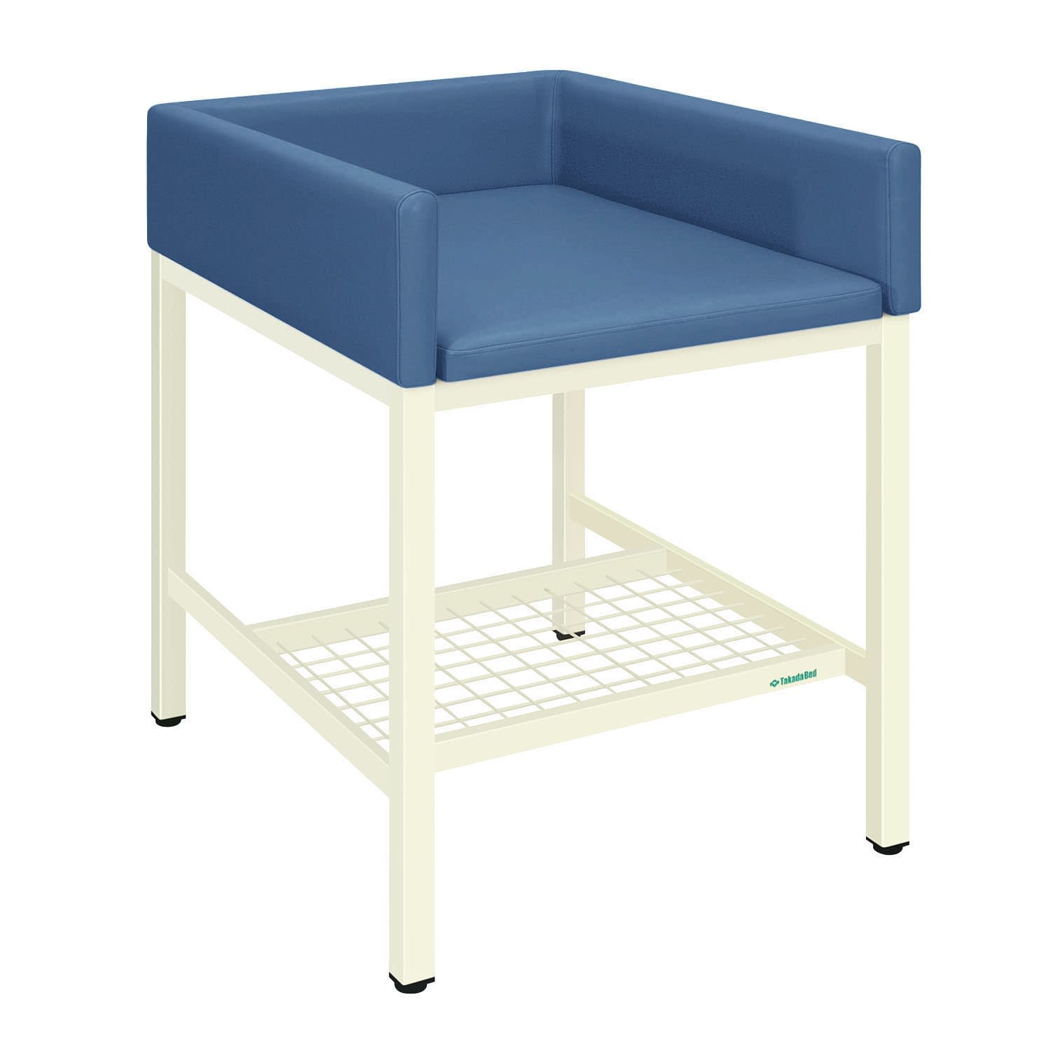 オムツ交換台(縦型) 24-7426-0316 ビニルレザーメディブルー 高田ベッド製作所 TB-721-01(80X95X108)