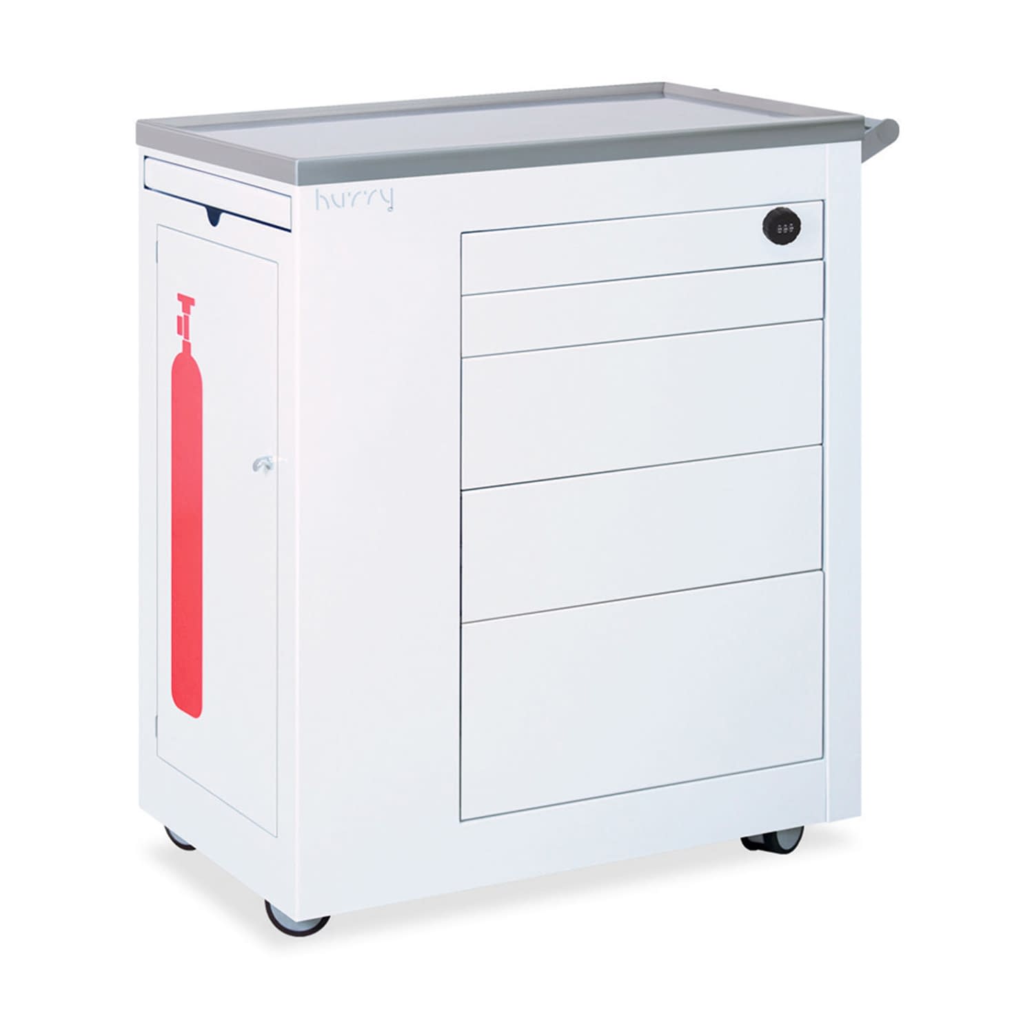 救急カート hurry 24-7844-00 高田ベッド製作所 TB-1442(ホワイト)