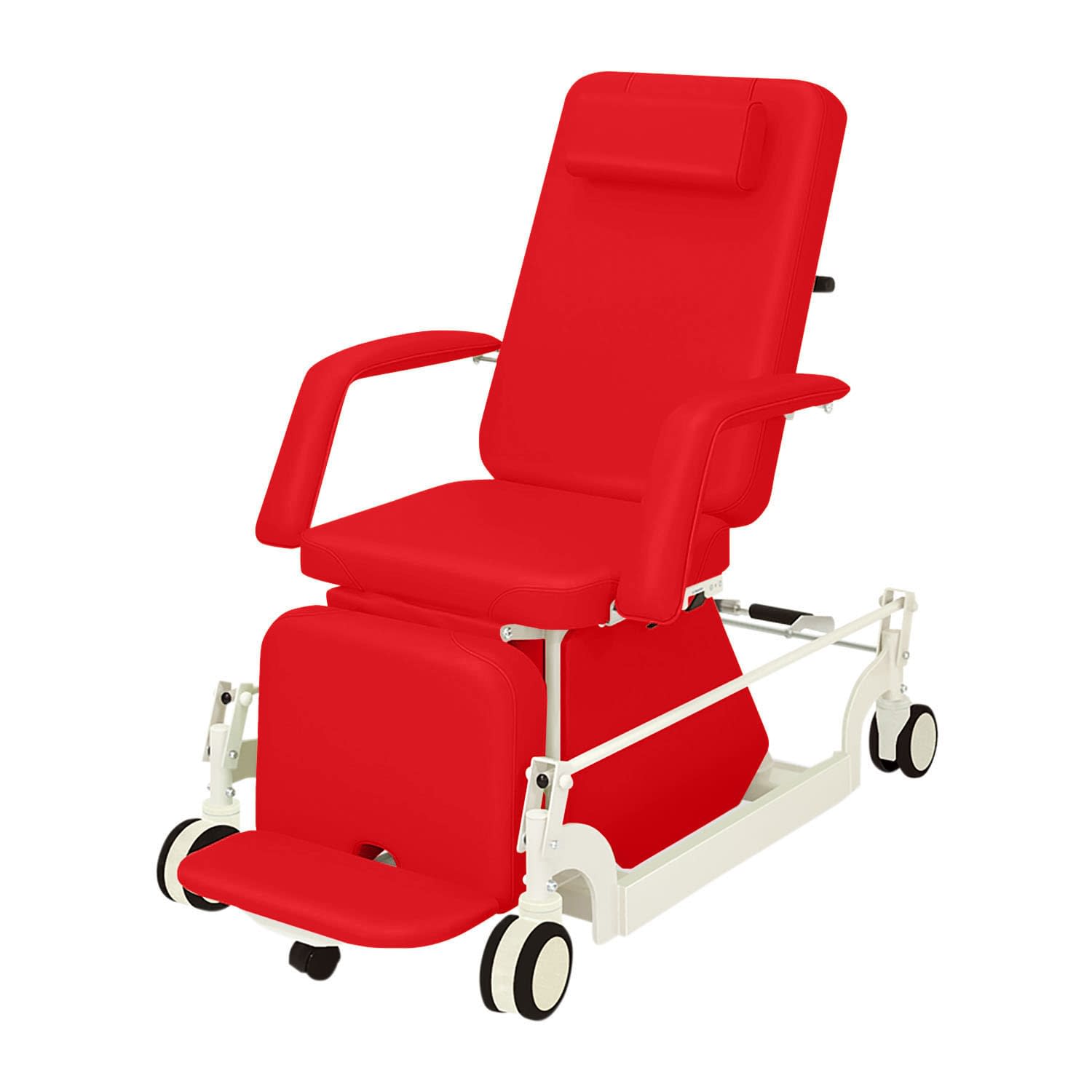 治療チェアー(CLC付) 24-7551-0014 ビニルレザーレッド 高田ベッド製作所 TB-1066