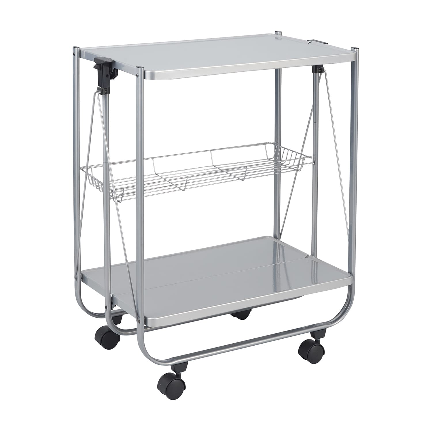 マツヨシ 折りたたみワゴン カート(折りたたみ) 24-7882-01 マツヨシ MY-IJW101(シルバー)