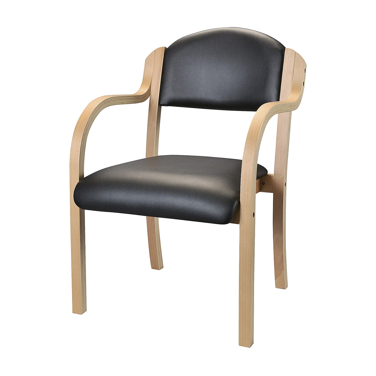 木製チェア 24-7734-00 井上金庫販売 IKD-01 VBK(ブラック)