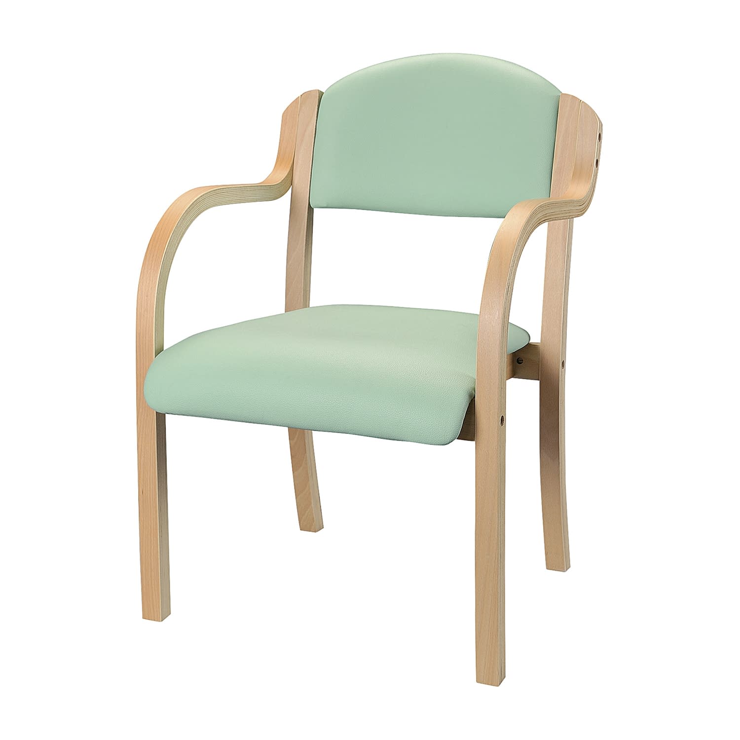 木製チェア 24-7734-02 井上金庫販売 IKD-01 VGR(グリーン)