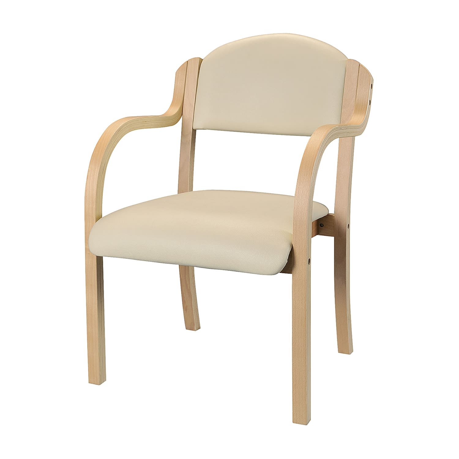 木製チェア 24-7734-03 井上金庫販売 IKD-01 VIV(アイボリー)