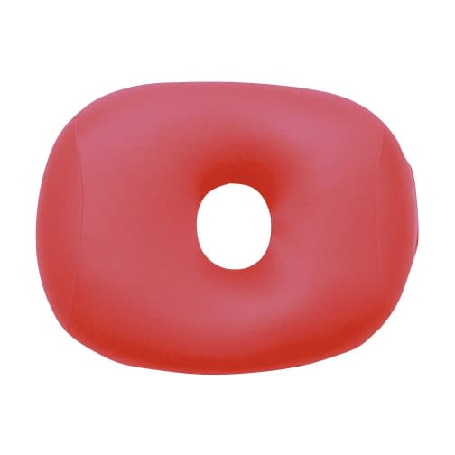 MOGU ビーズクッション 穴あき枕 24-7750-0201 赤 クイックエスピーセンター アナアキマクラ