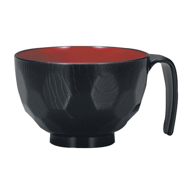 らくらく汁椀 亀甲(黒) 24-7701-01 カノー 82850(キッコウクロ)320ML