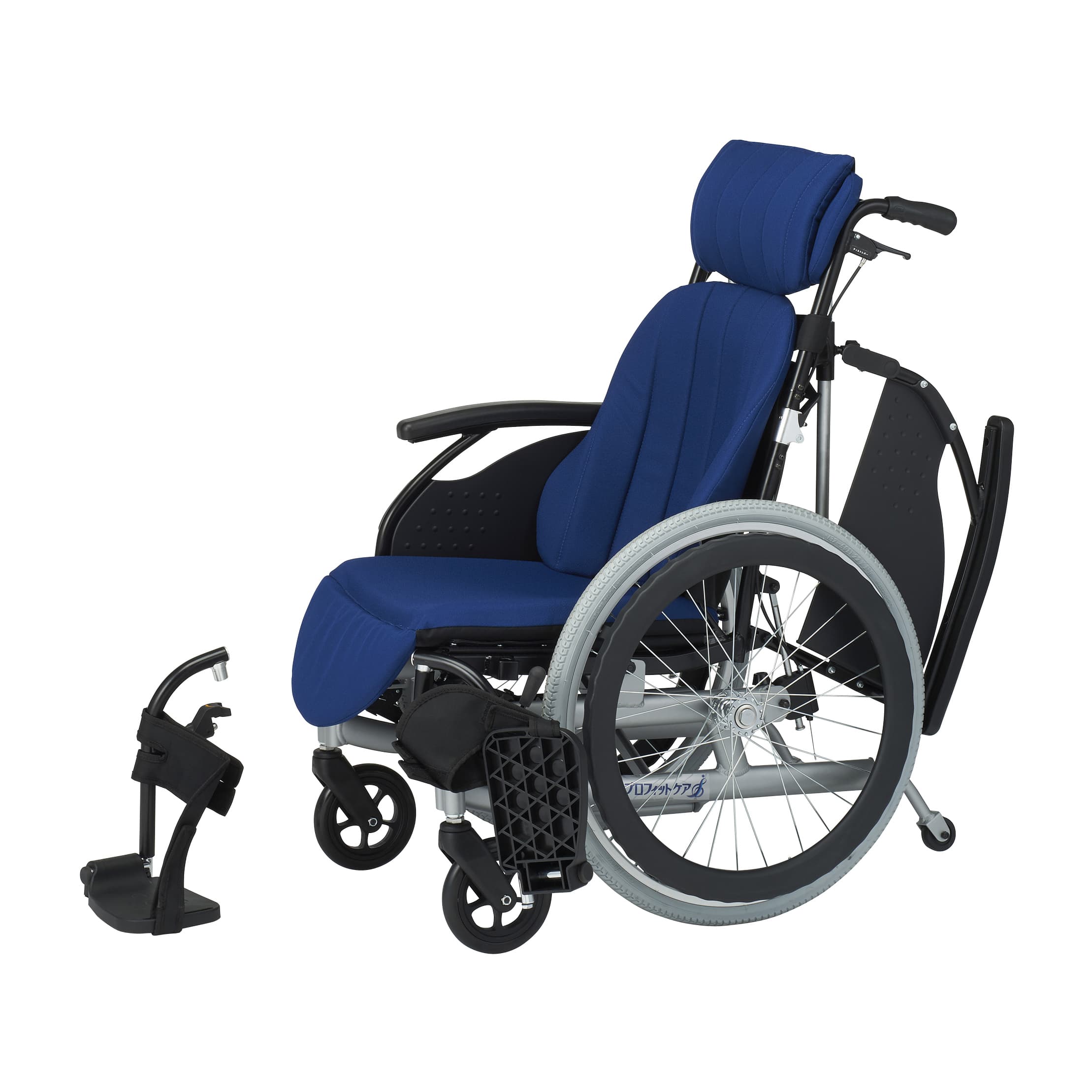 車いす ラクリオ(自走用) 24-7630-00 ピジョン PR-1000(ブルー)