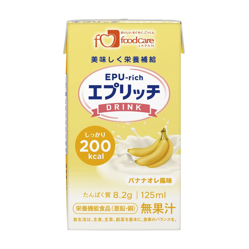 エプリッチドリンク(栄養補助飲料) バナナオレ風味 24-7706-01 フードケア バナナオレフウミ(125ML)24ホン