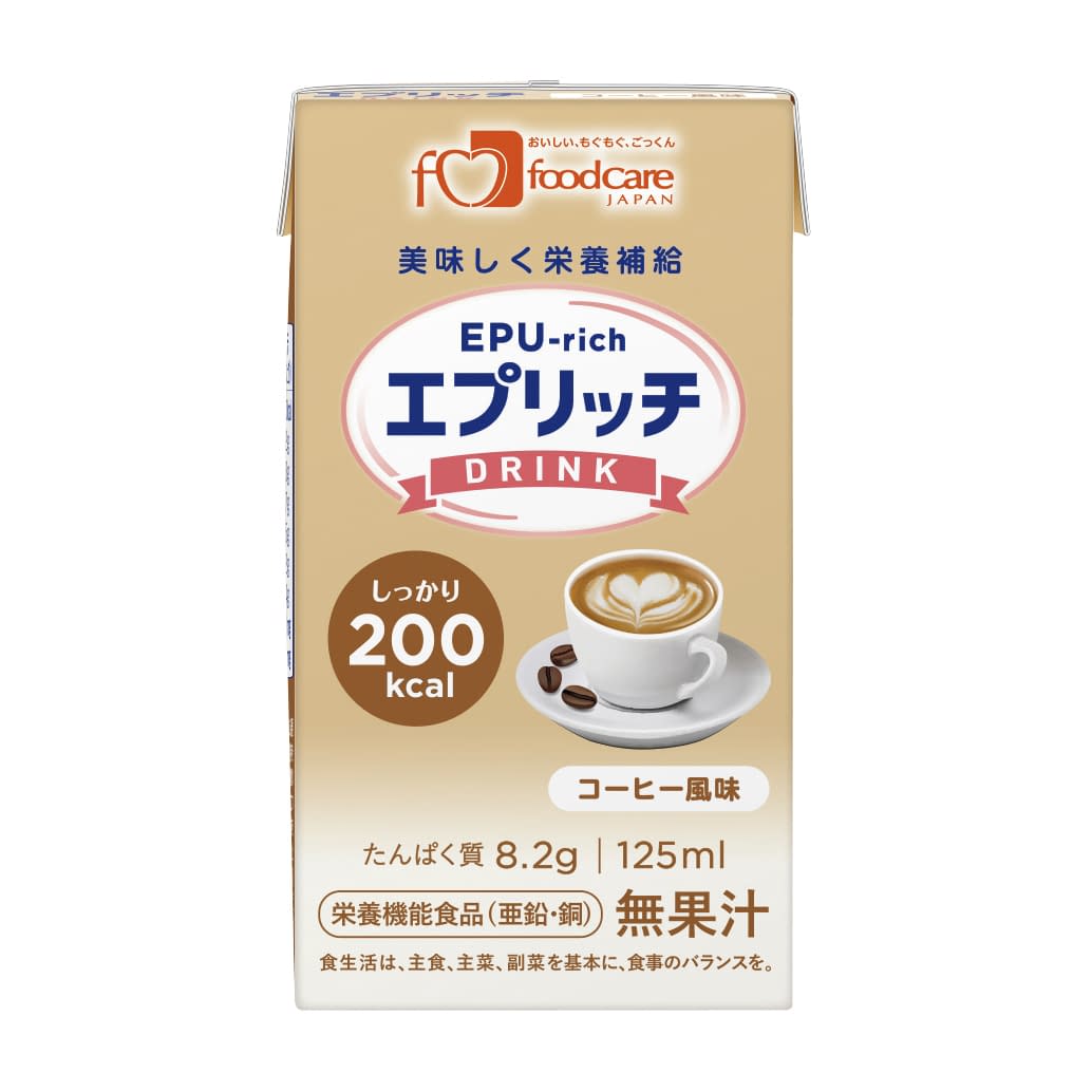 エプリッチドリンク(栄養補助飲料) コーヒー風味 24-7706-02 フードケア コーヒーオレフウミ(125ML)24ホン