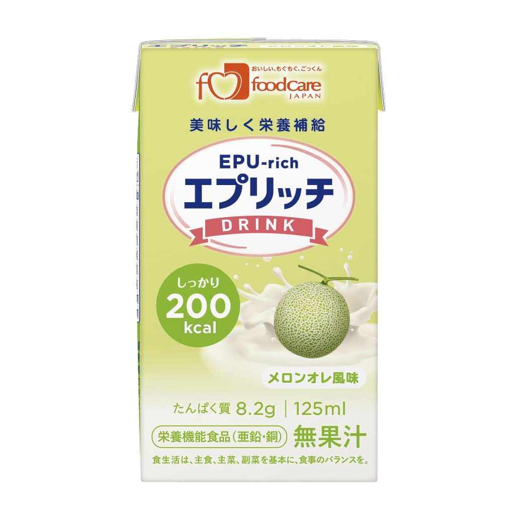 エプリッチドリンク(栄養補助飲料) メロンオレ風味 24-7706-05 フードケア メロンオレフウミ(125ML)24ホン