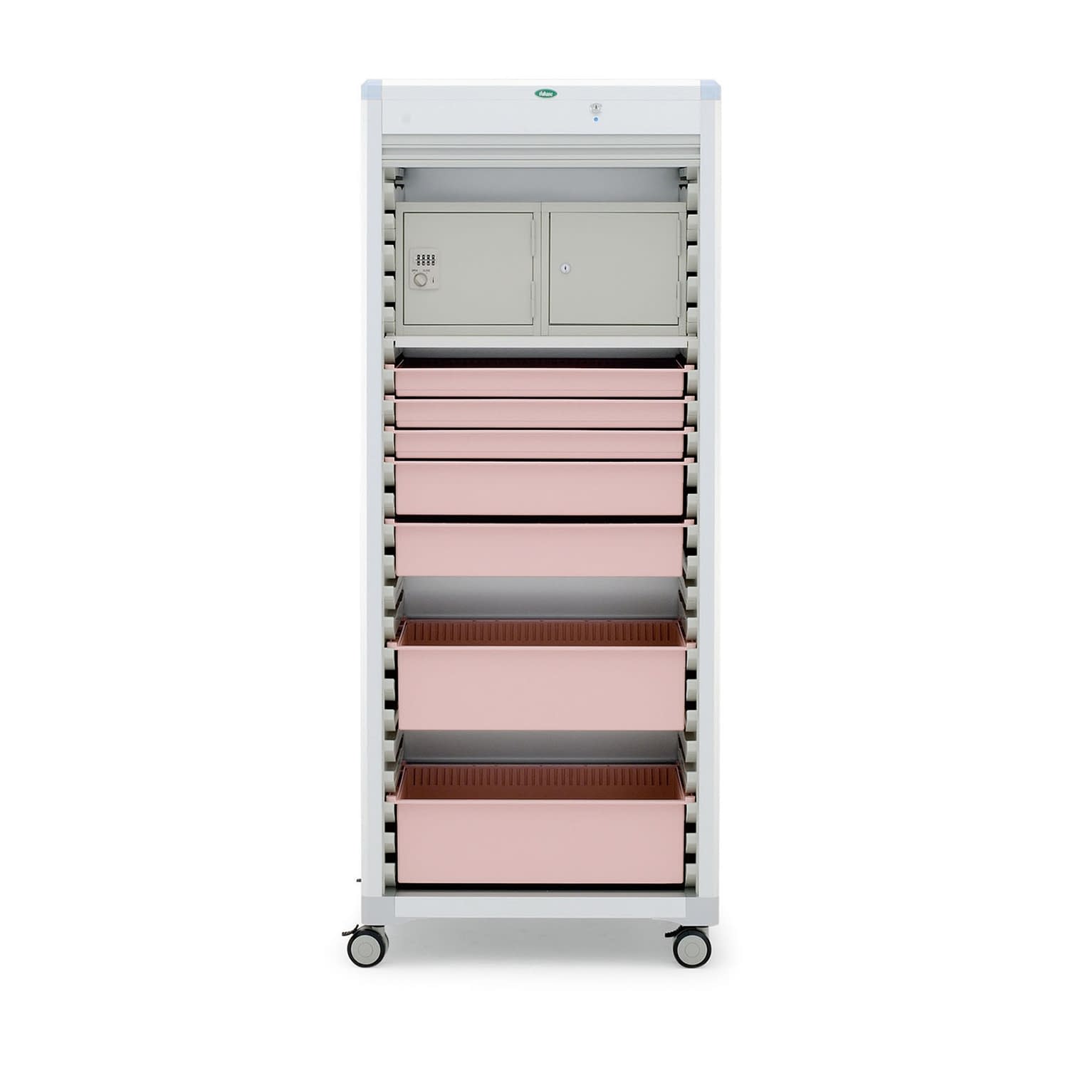 臨時・持参薬キャビネット 24-8011-0101 トレー：ピーチ サカセ化学工業 MR64-AS101B5B(ブルー)