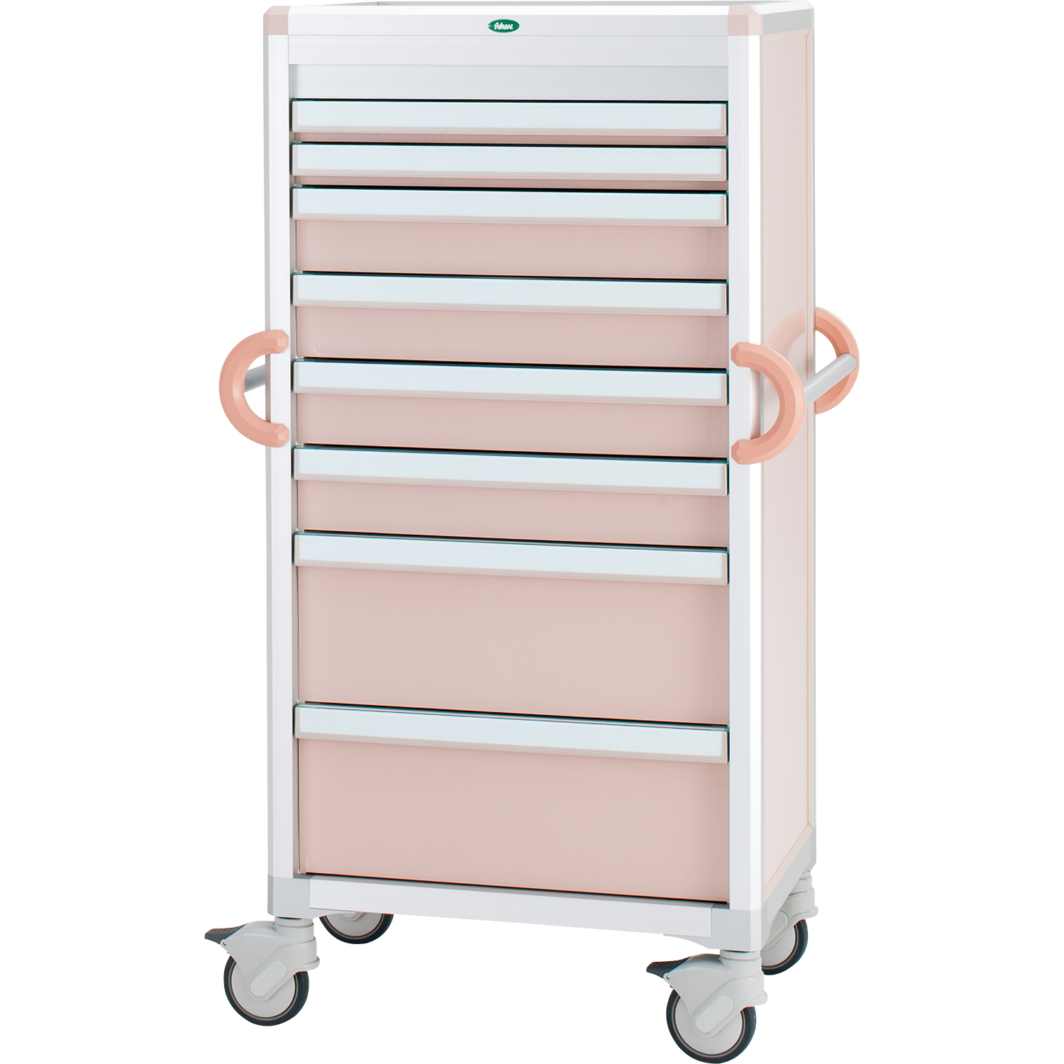 材料搬送カート 24-8017-0001 トレー：ピーチ サカセ化学工業 C60-A10181B(ピーチ)