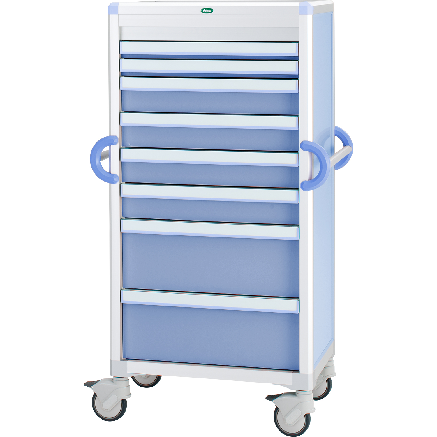 材料搬送カート 24-8017-0102 トレー：ブルー サカセ化学工業 C60-A10181B(ブルー)