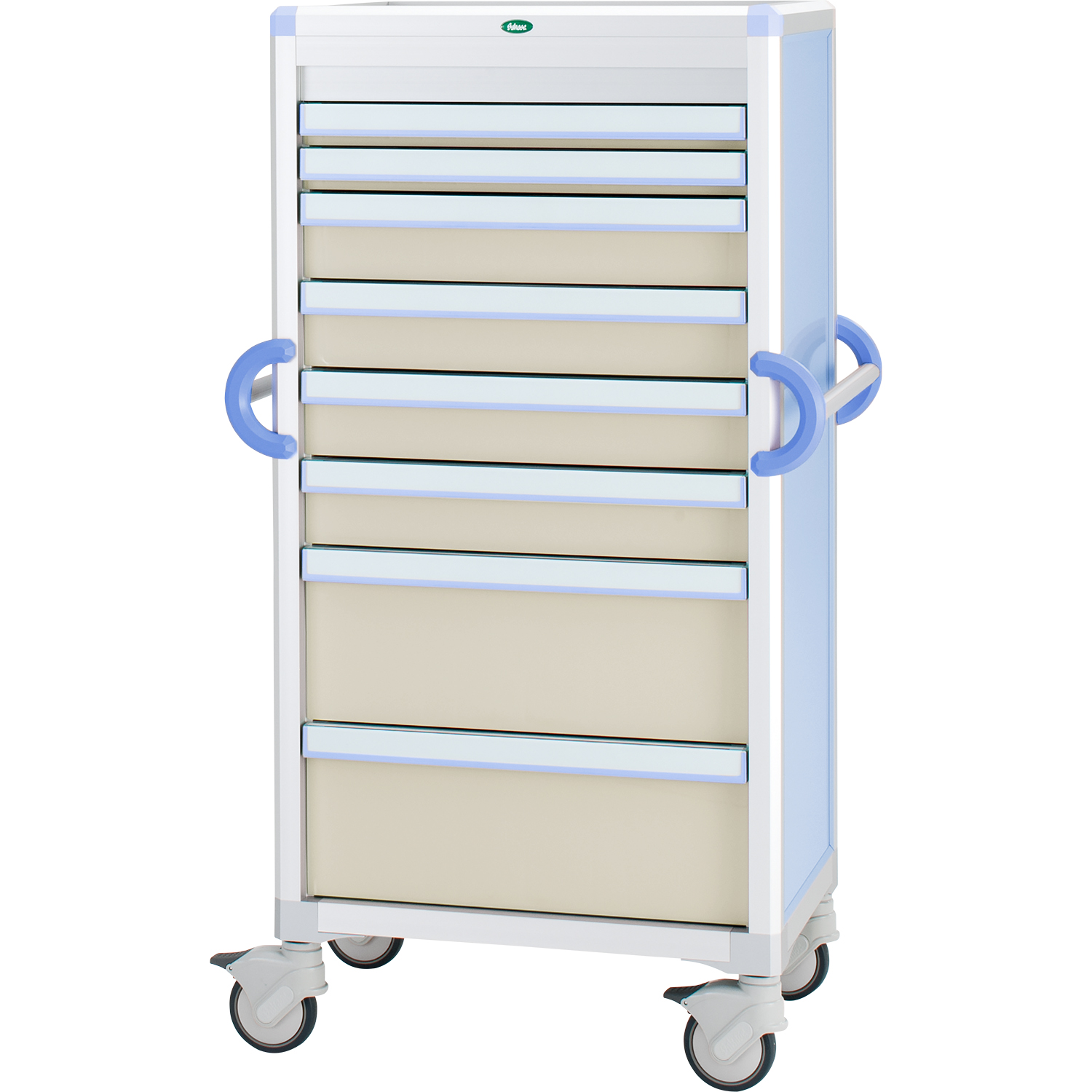 材料搬送カート 24-8017-0104 トレー：ニュートラル サカセ化学工業 C60-A10181B(ブルー)