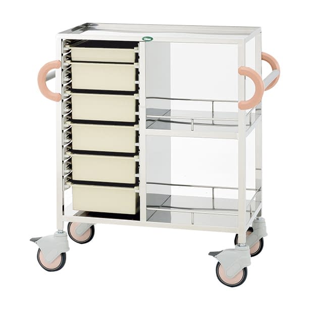 処置・包交カート 24-8020-0004 トレー：ニュートラル サカセ化学工業 C34-1162B(ホンタイ:ピーチ)