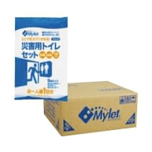 災害用トイレセットマイレット(小分け 簡易トイレ(災害用) 24-8355-00 まいにち P-300(500502)5カイX60コ