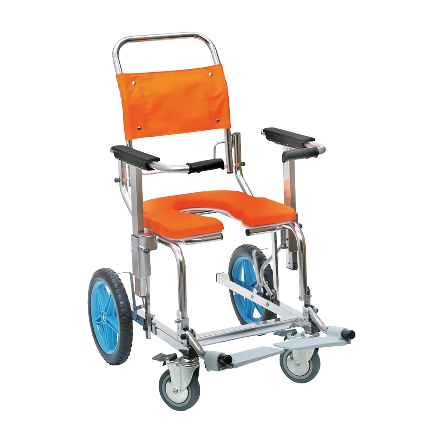 シャワーキャリー AH-LWG シャワーチェア 24-8701-00 睦三 NO.6520(オレンジ)