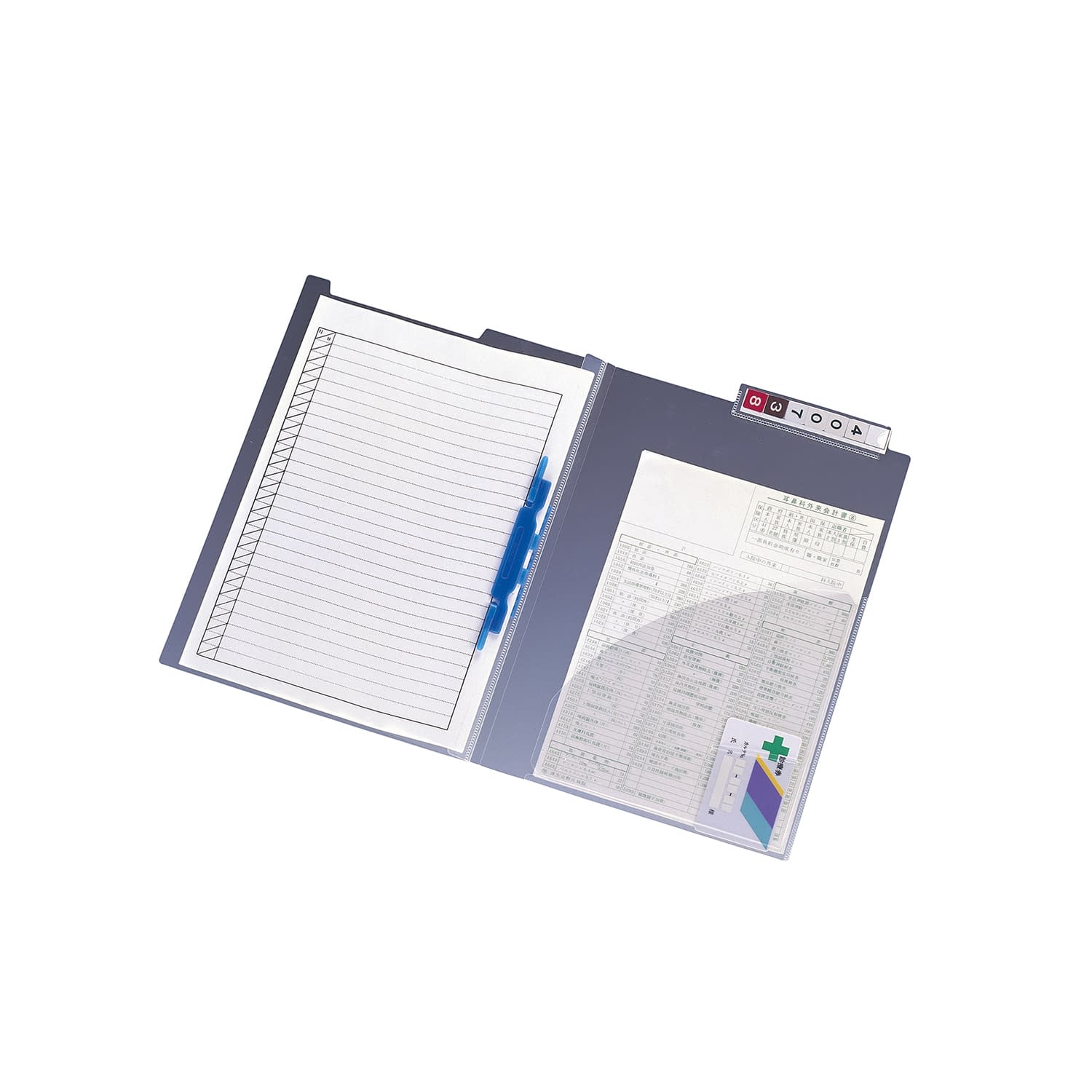 カルテフォルダー(ルーパーフラットフ A4用 カルテバインダー 24-8999-00 LIHITLAB． HK738-8(50マイ)A4