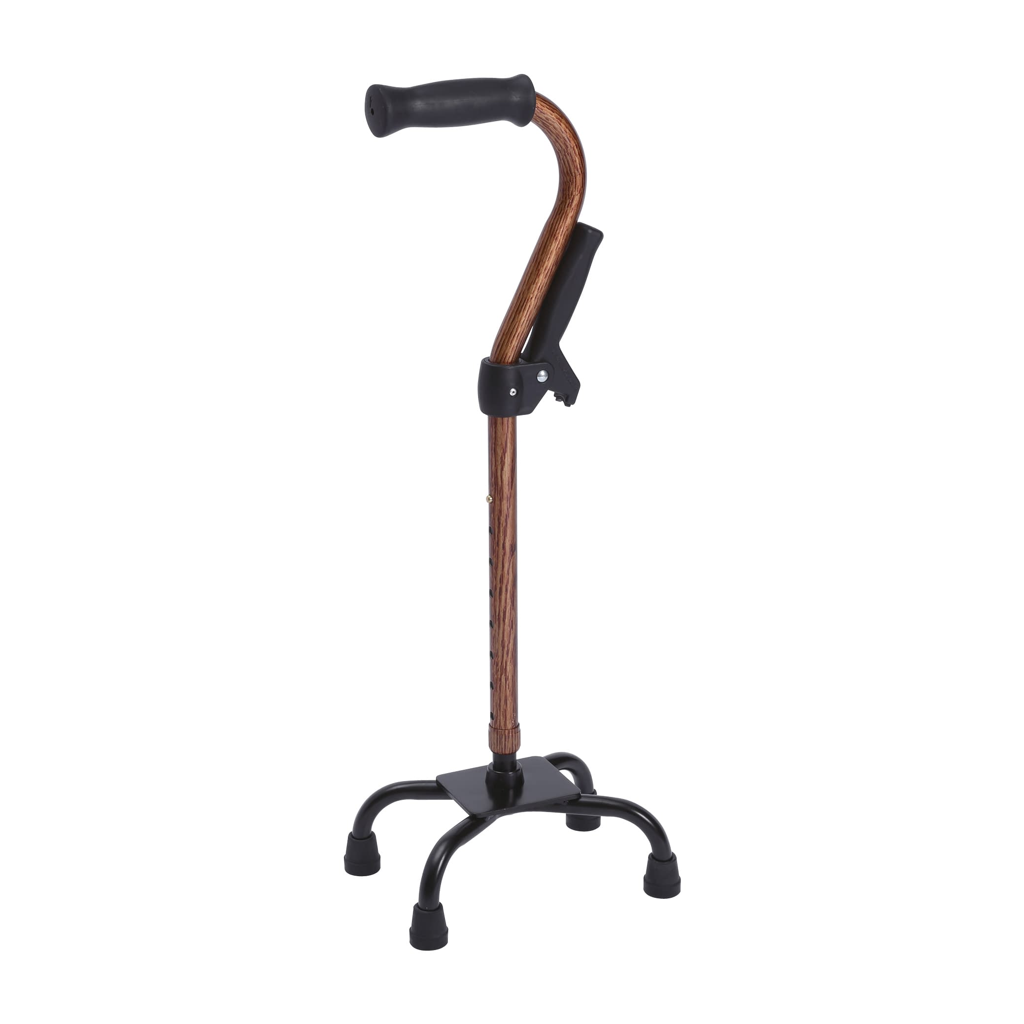 四点杖補助グリップ付 24-8444-01 フジホーム WB3802(モクメブラウン)