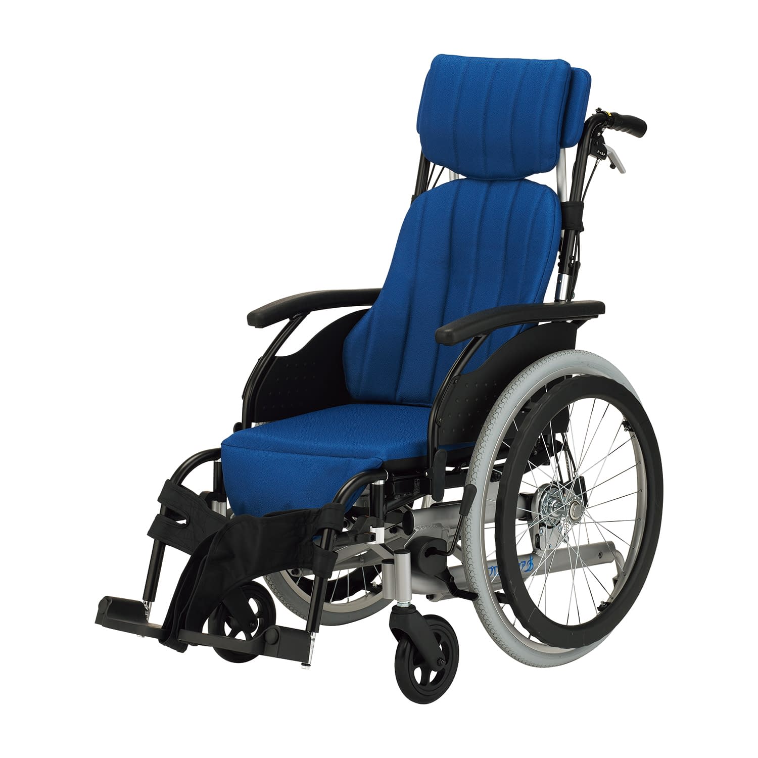 車いす ラクリオ(自走用)ブレーキ付 車いす(ティルト) 25-4702-00 プロフィットケア PR-1000B(ブルー)