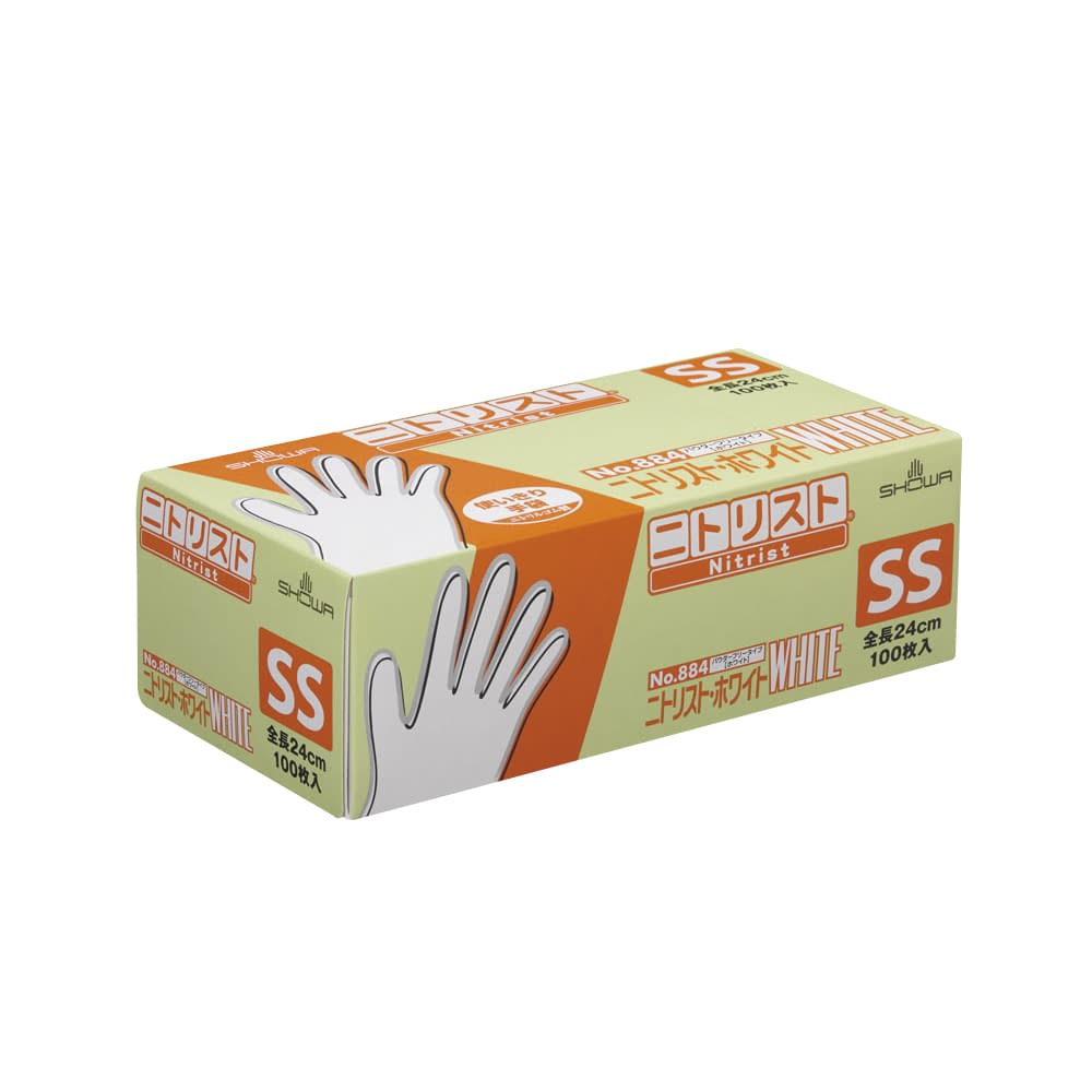 ニトリスト・ホワイト 24-8764-0001 SS ショーワグローブ NO.884(100マイイリ)