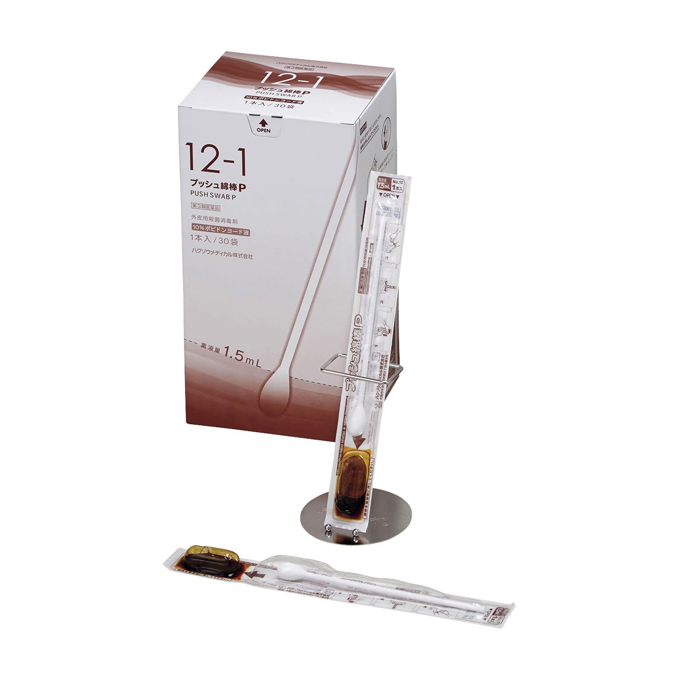 ハクゾウ プッシュ綿棒P NO12-1 24-8623-00 ハクゾウメディカル NO.12(1ホンX30フクロ)