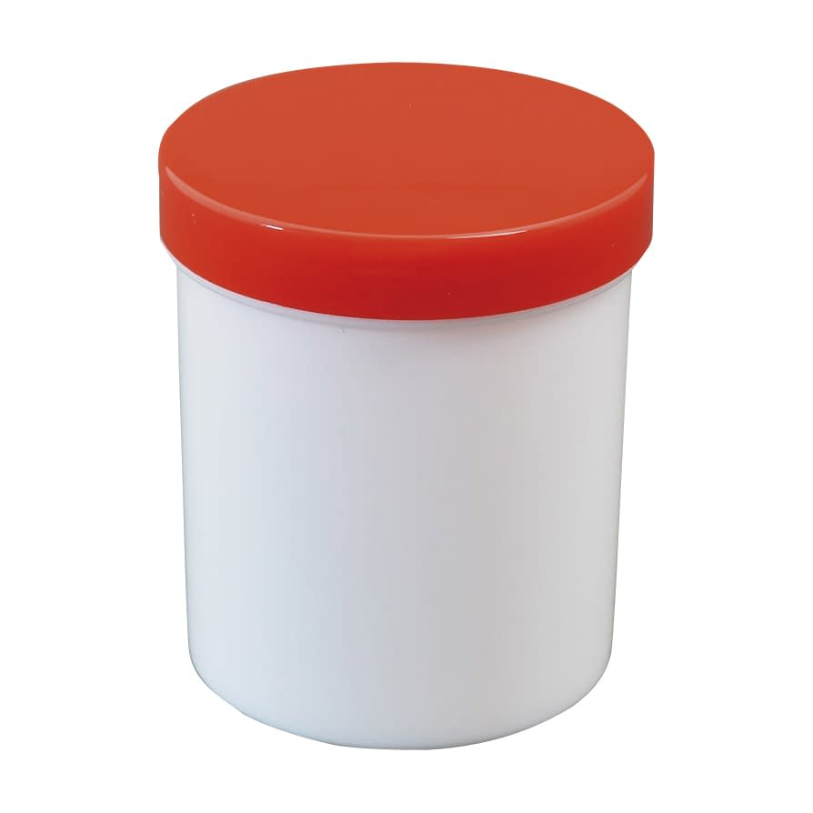 プラ壷 軟膏容器 24-8100-0508 赤 浅井商事 100ML(50コイリ)