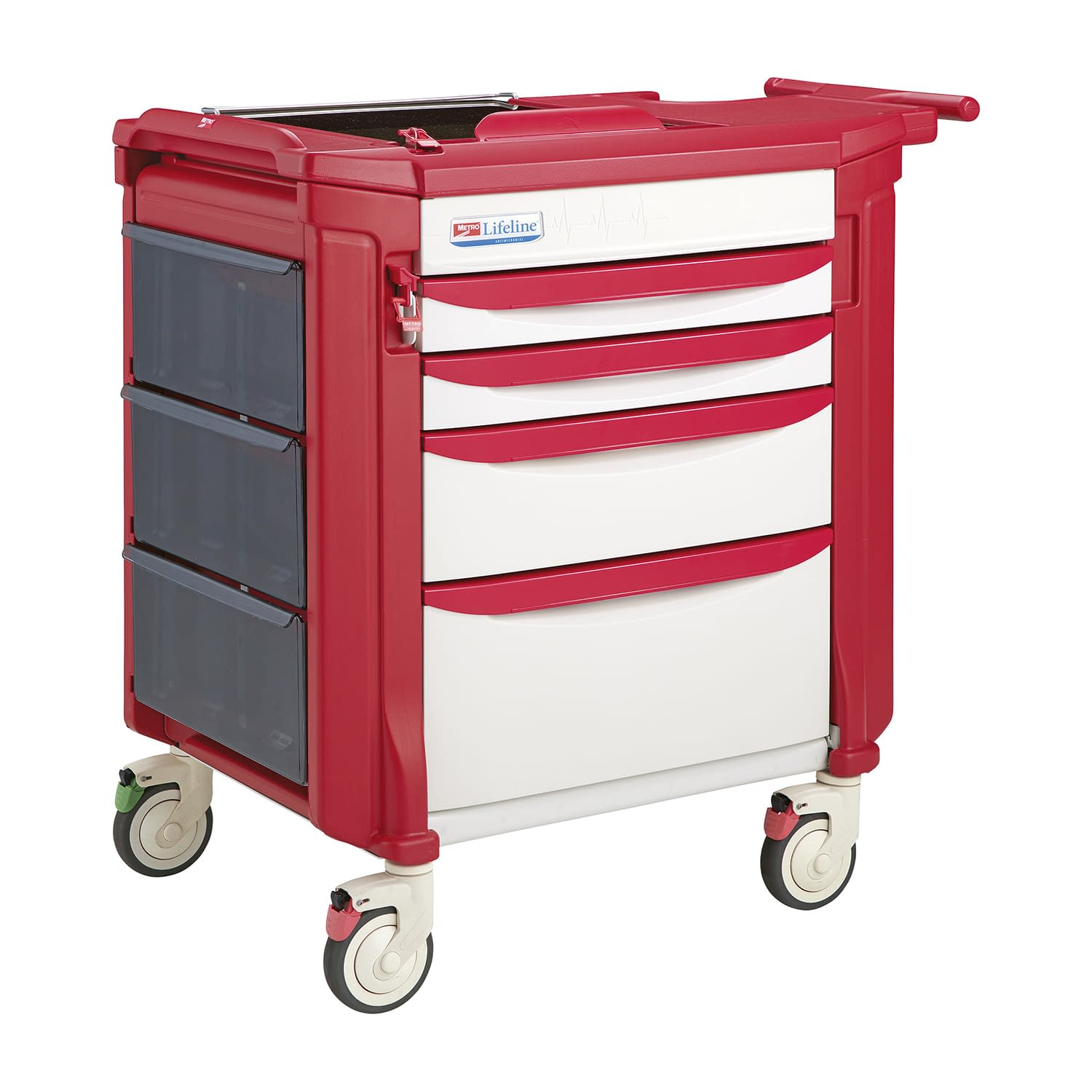 ライフライン救命救急カート 24-8344-00 エレクター LEC24PSTDRD(レッド)