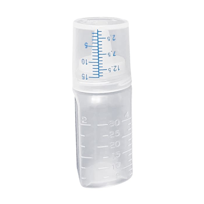 カップ付ボトル 無地(未滅菌) プラスチック薬瓶 24-8095-00 シンリョウ 30ML(260ホンイリ)