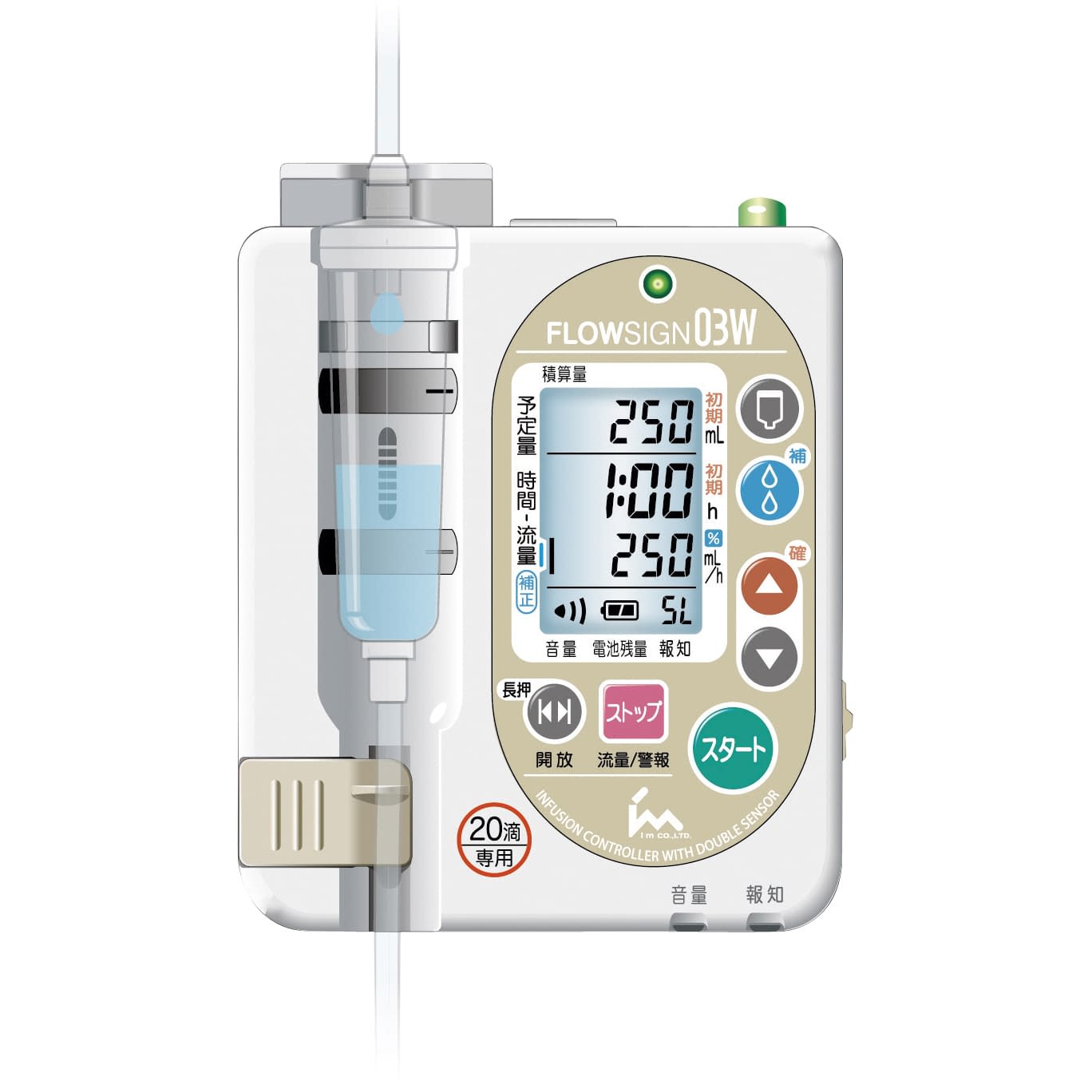 医薬品注入コントローラフローサイン 点滴センサー 24-8515-00 アイム FS-03W