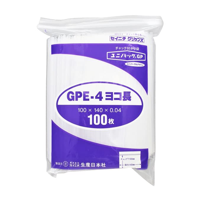 ヨコ長ユニパックGP 24-8110-02 セイニチ E-4(100マイ)
