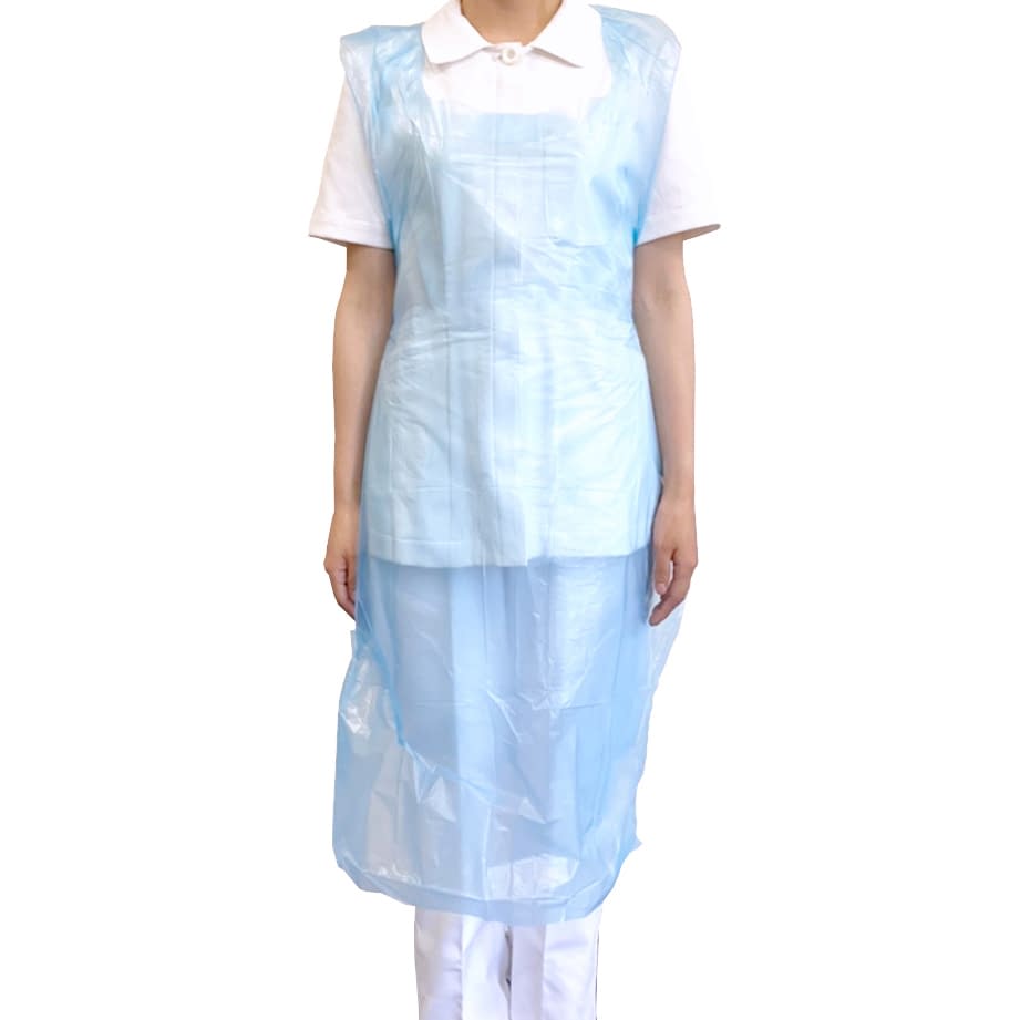 オールワンプラスチックエプロン エプロン(ポリエチレン) 24-8786-00 日本ヒューマンメディク APA-1(ブルー)50マイ