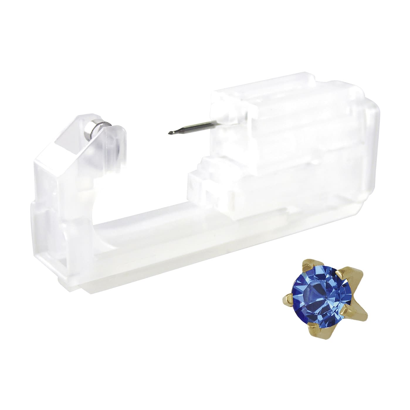 滅菌済セイフティピアッサー(チタン処 9月サファイア 医療用ピアス 24-8553-08 JPS 7M109ZL(サファイア)