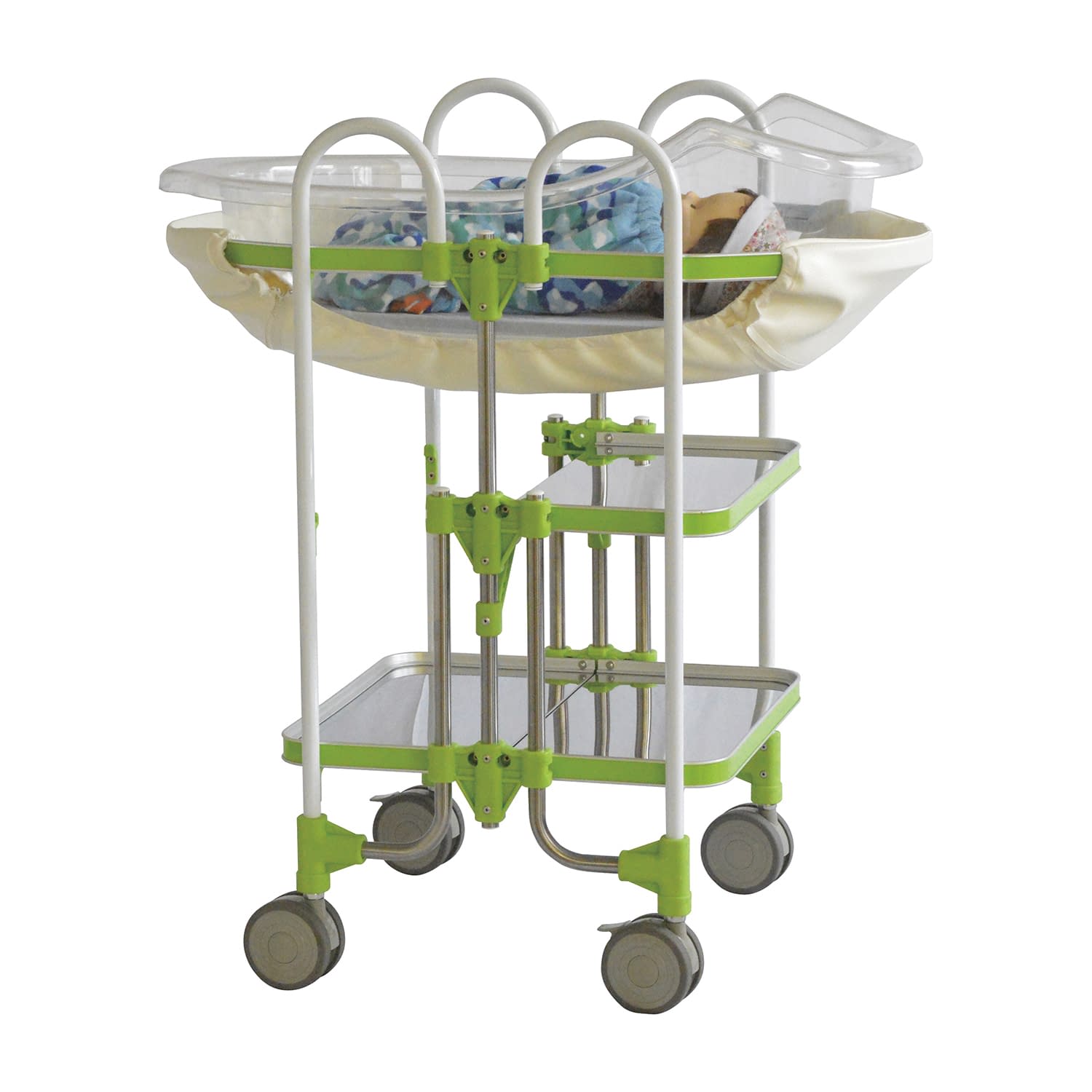 折りたたみ式新生児ベッド 新生児用ベッド 24-8391-00 トクヤマ ABABY-T3G(グリーン)