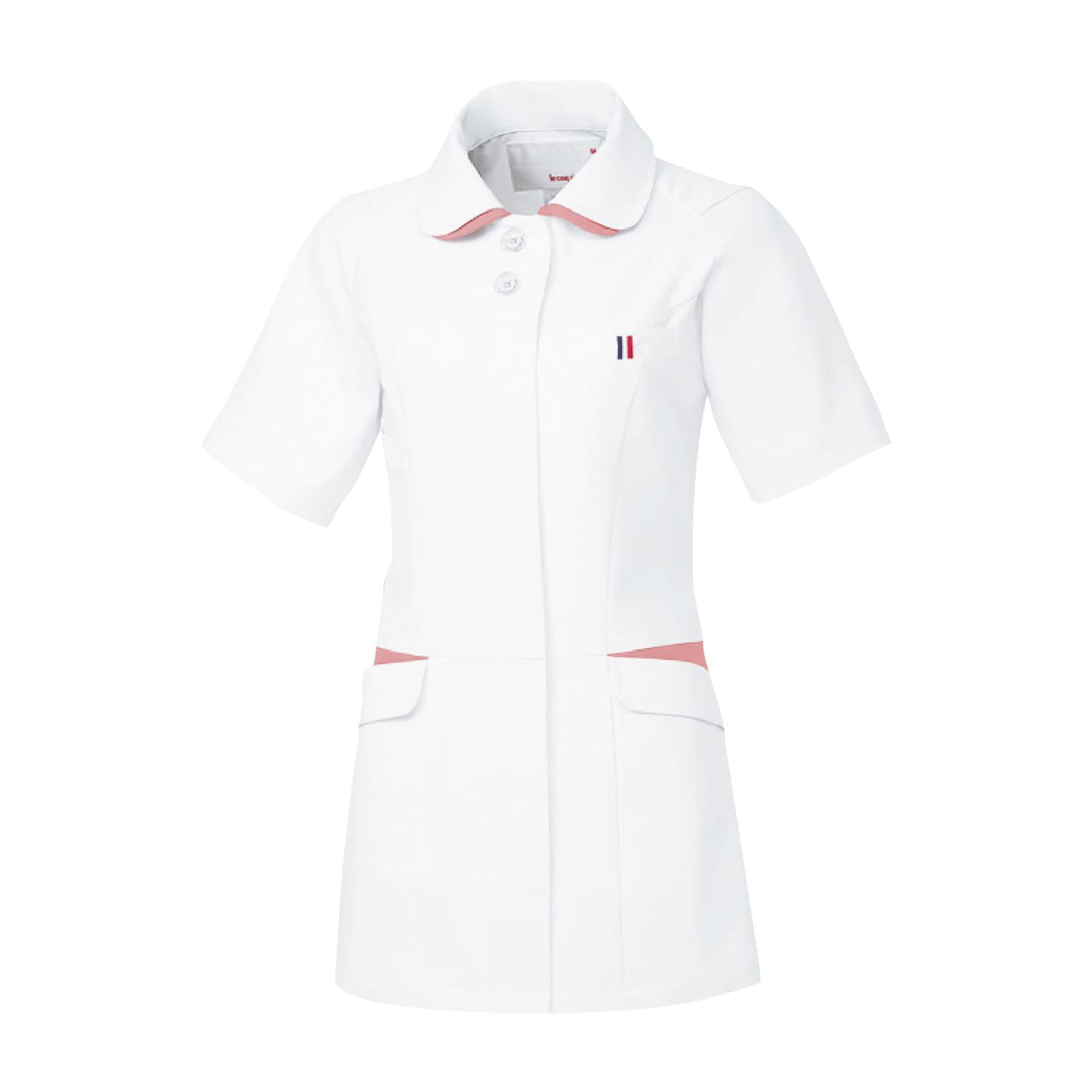 ルコック ジャケット ナースウェア 24-8140-0203 L ルコックスポルティフ UQW1040-90(ホワイトXピンク