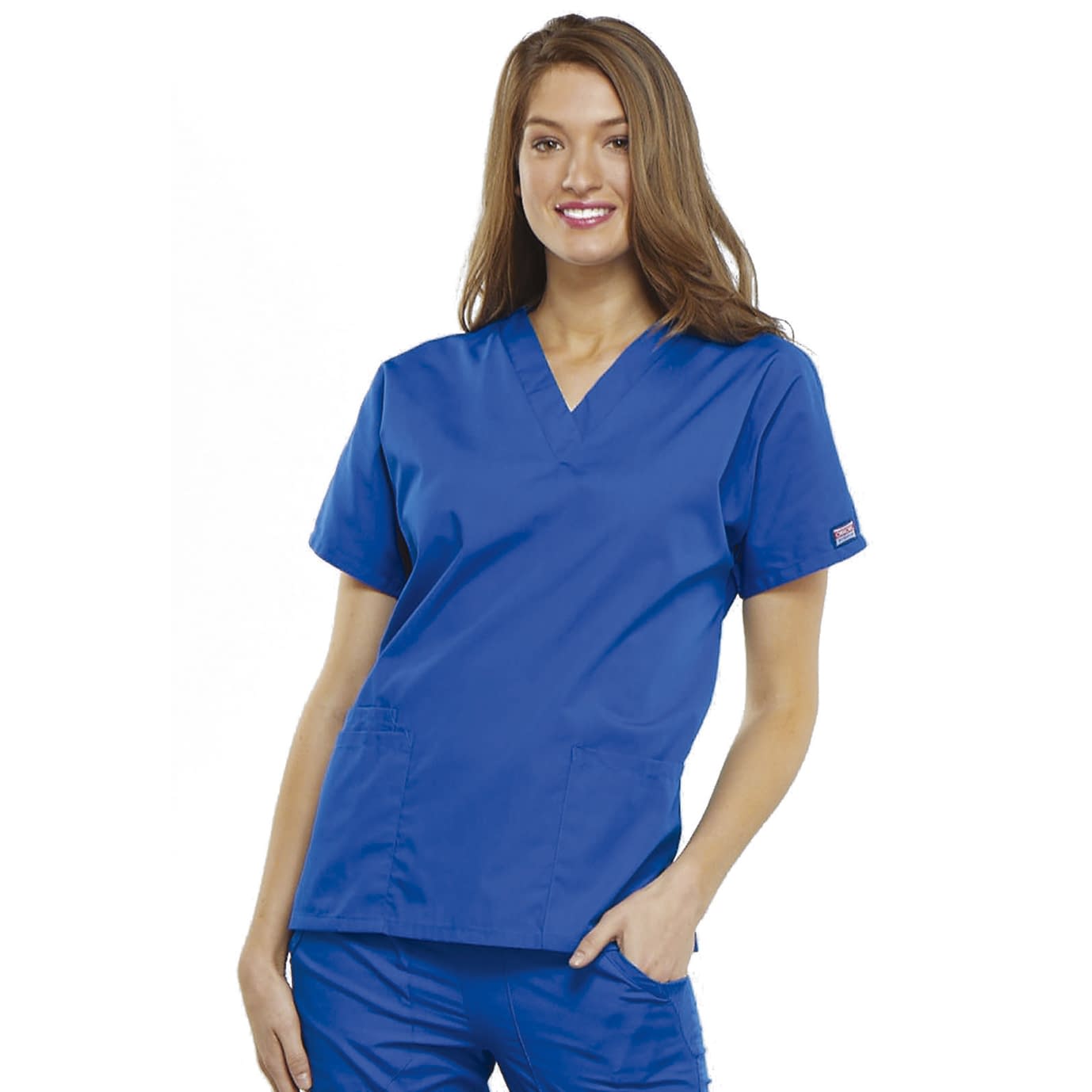 女性用無地スクラブ 24-8126-0501 XXS Cherokee 4700ROYW(ロイヤルブルー)