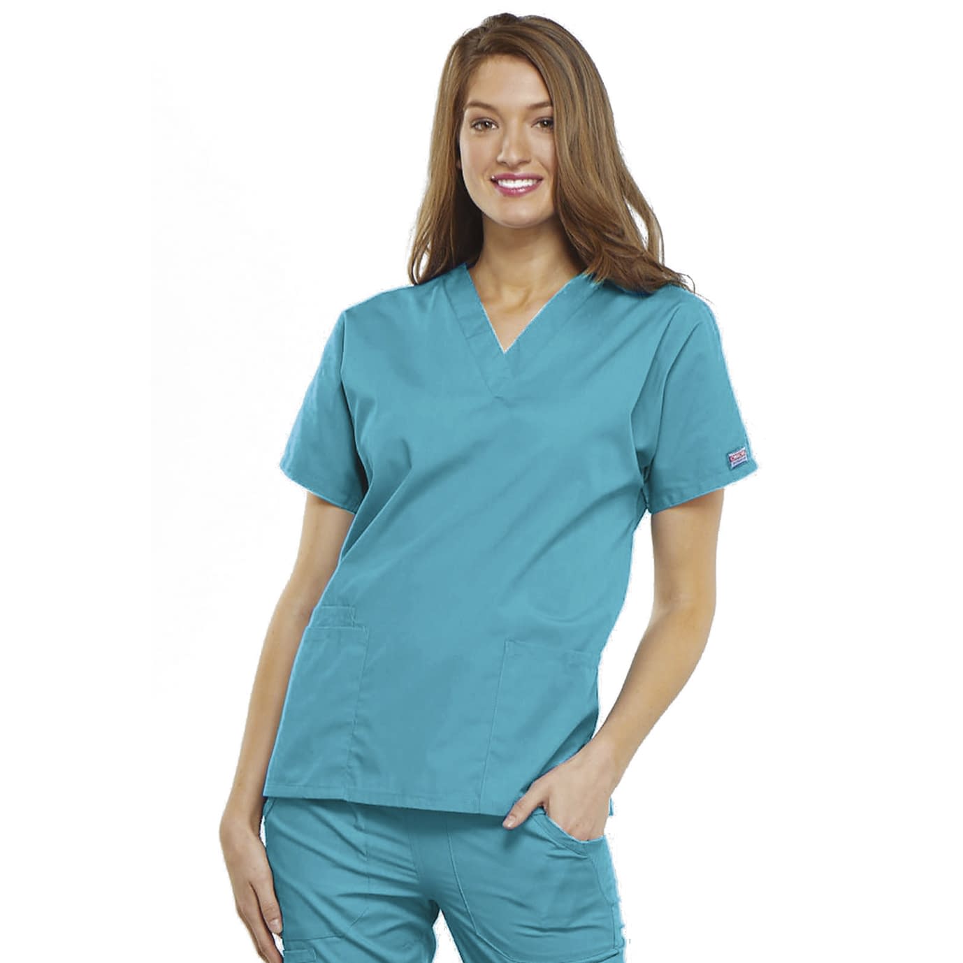 女性用無地スクラブ 24-8126-0703 S Cherokee 4700TRQW(ターコイズ)