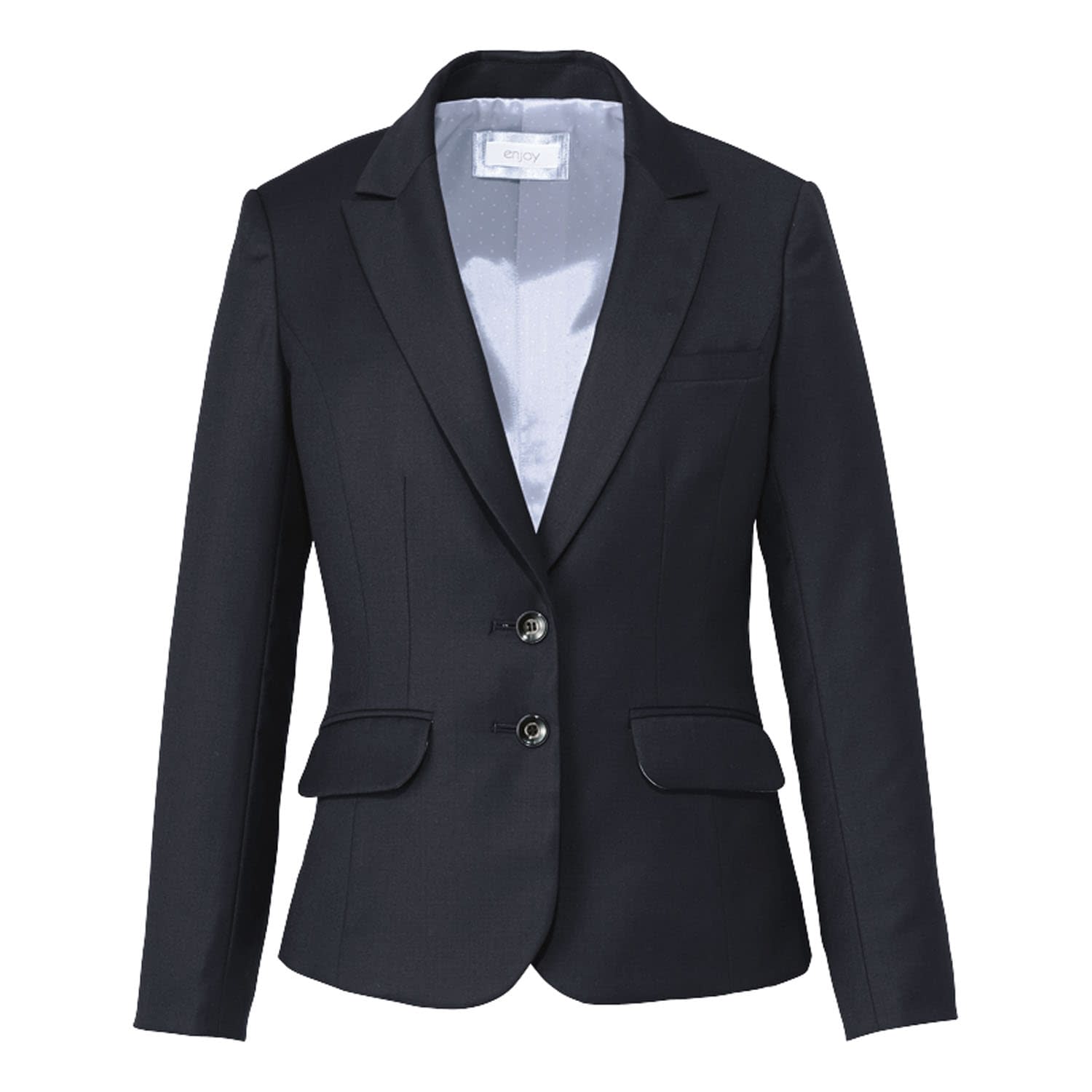 ジャケット 事務服 24-8161-0004 11号 ENJOY EAJ650(ネイビー)