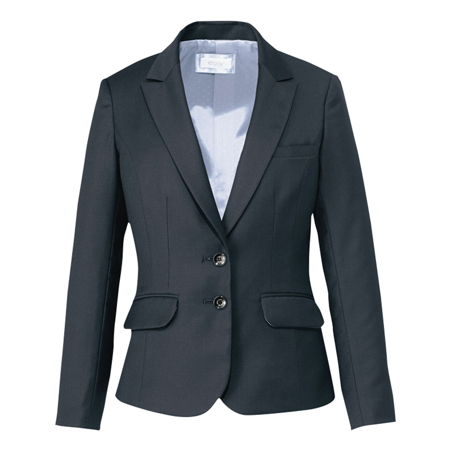 ジャケット 事務服 24-8161-0106 15号 ENJOY EAJ650(チャコール)