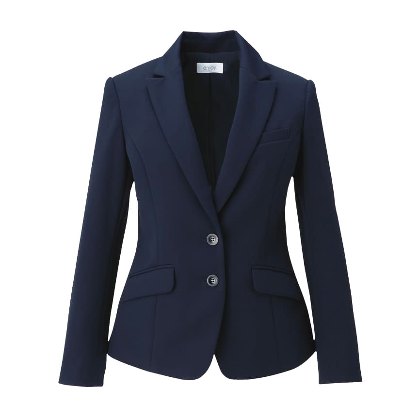 ジャケット 事務服 24-8168-0006 15号 ENJOY EAJ685(ネイビー)
